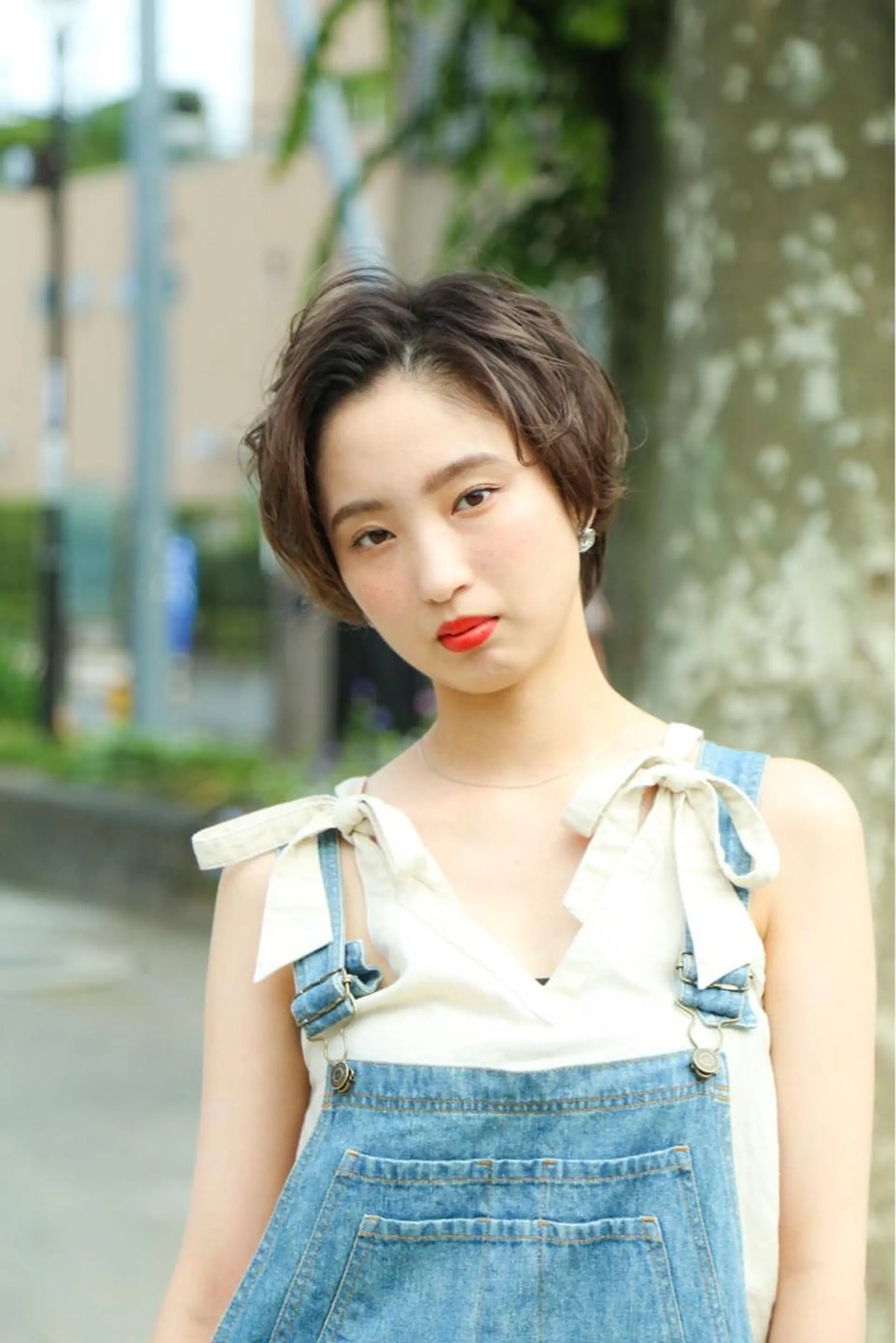 ショート パーマ ショートヘア TAI透明カラー 柔らかい縮毛矯正のヘアスタイル