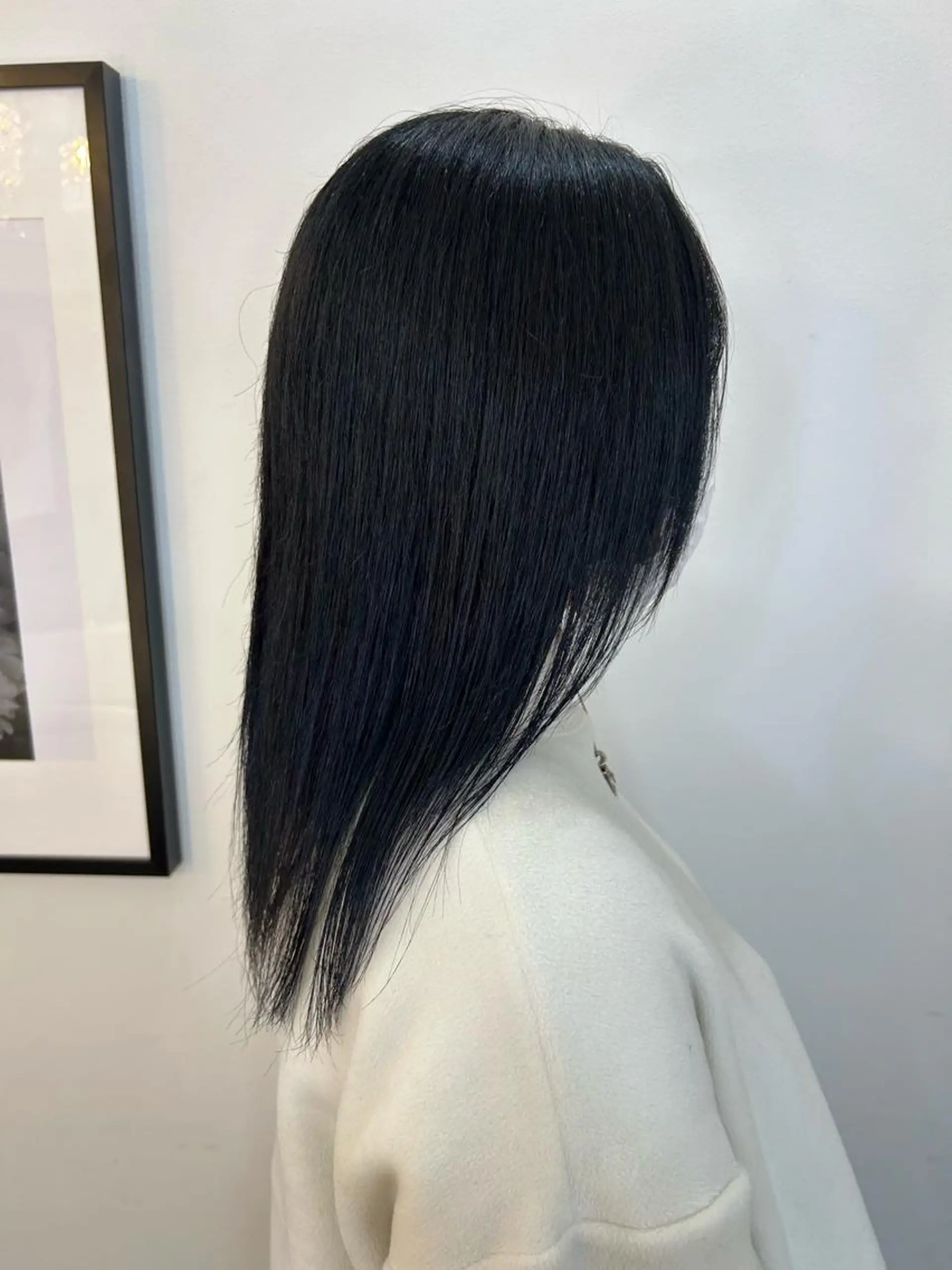 セミロング カラー ブルーカラー 辻 友里香のヘアスタイル