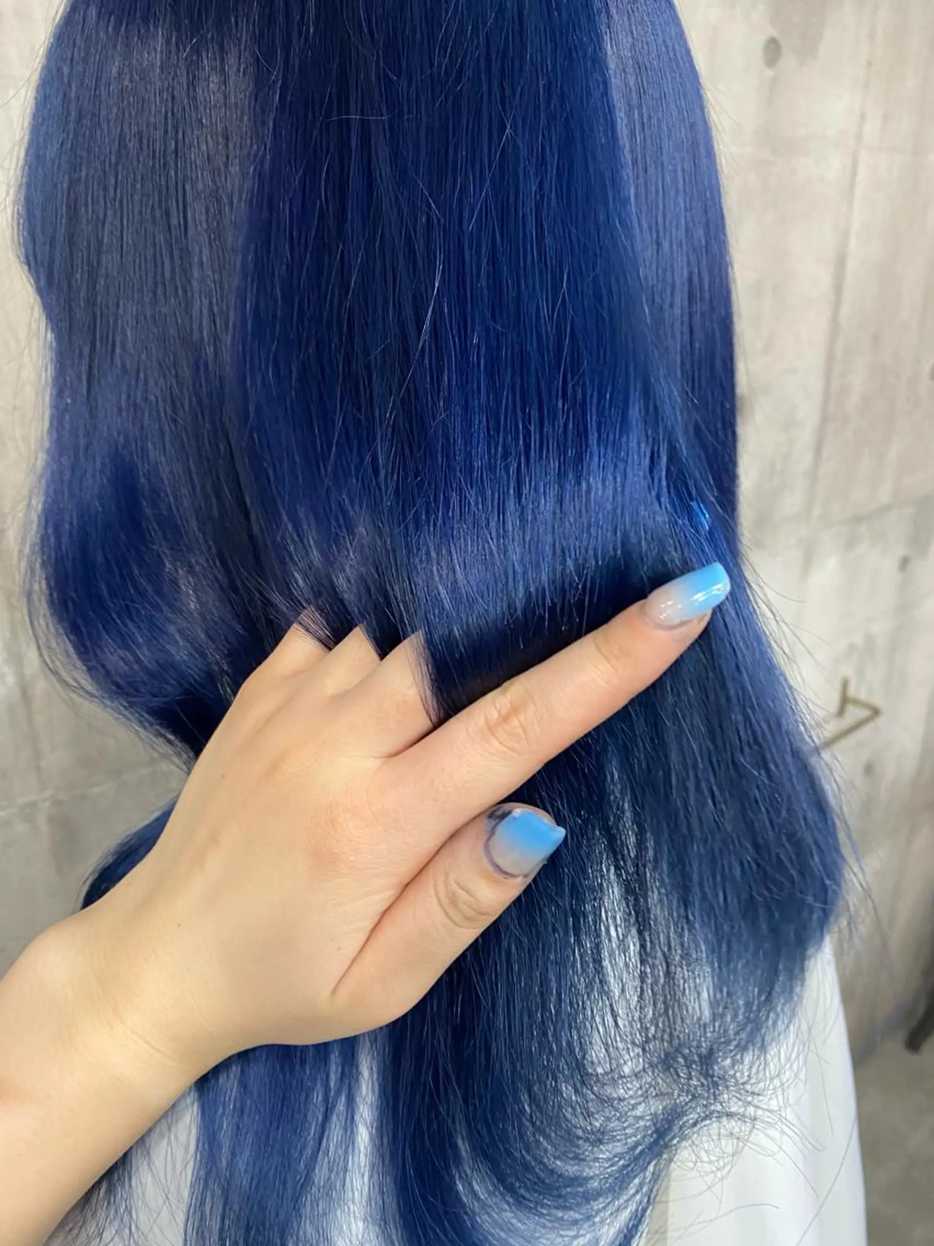 セミロング カラー ブルーカラー ネイビーカラー SHURI❤️‍🔥 中/韓mix ♡のヘアスタイル