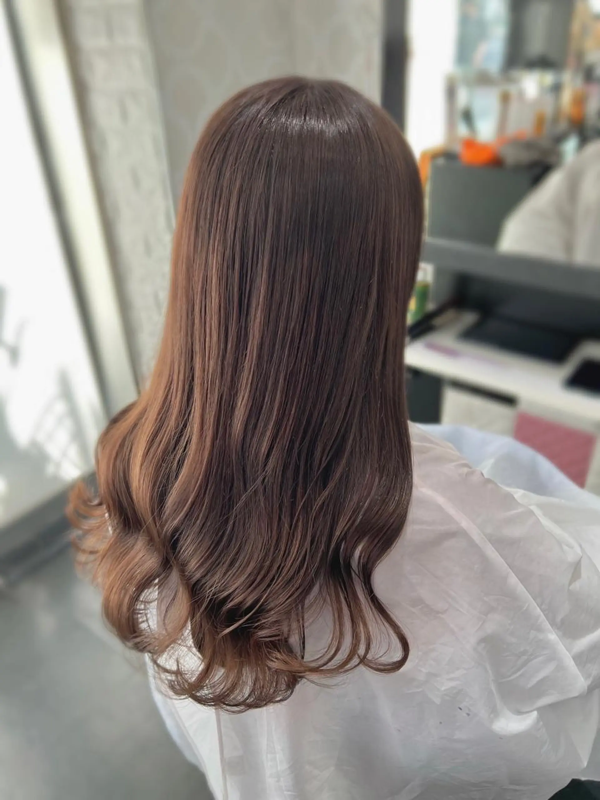 ロング カラー ベージュカラー ブリーチ ブラウンカラー ショコラブラウン チョコレートブラウン カット ヘアカラー トリートメント 韓国ヘア ♡tomimaのヘアスタイル