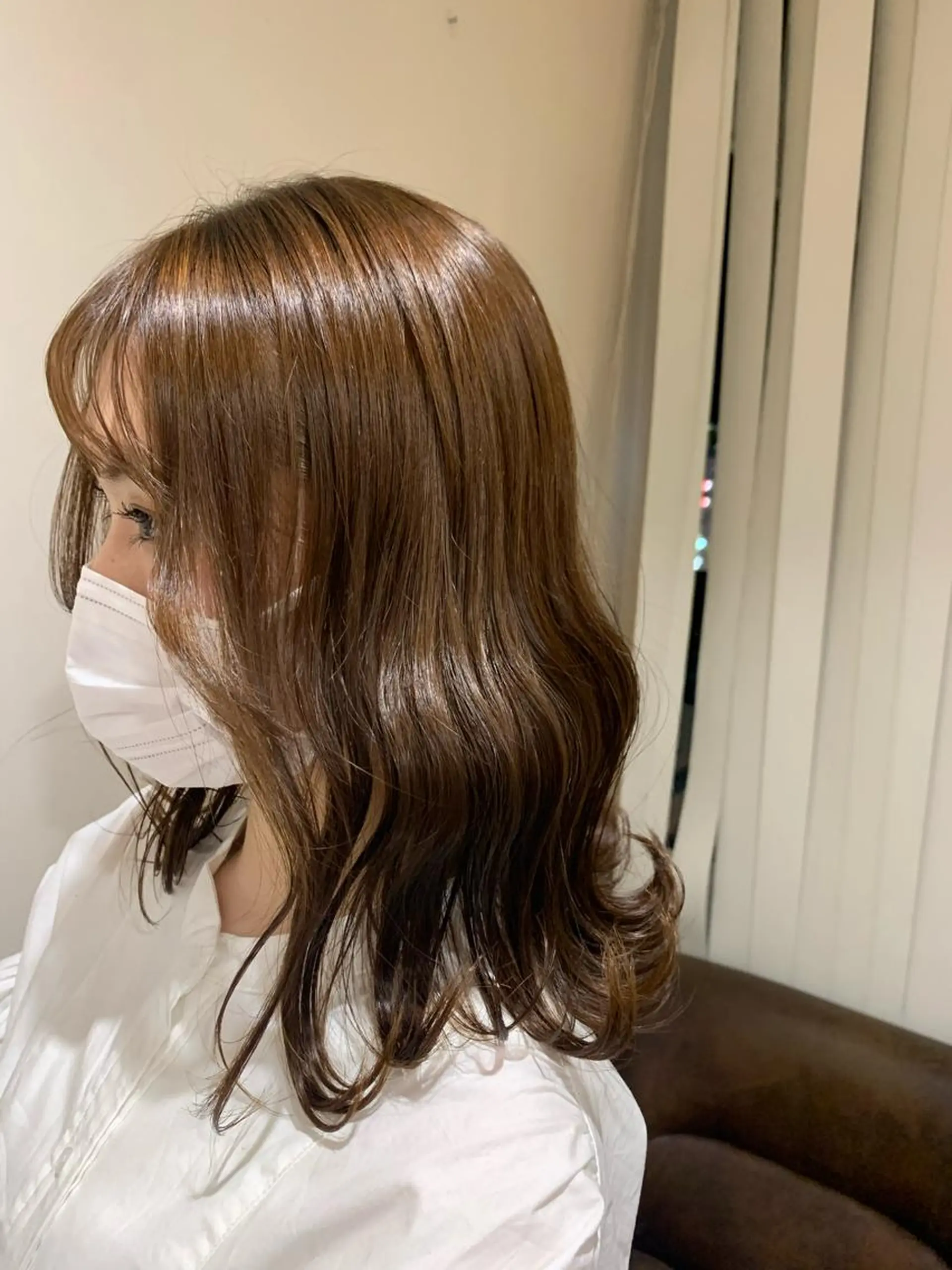 ミディアム カラー ブラウンカラー ヘアカラー トリートメント ヘアセット 金子 廉のヘアスタイル