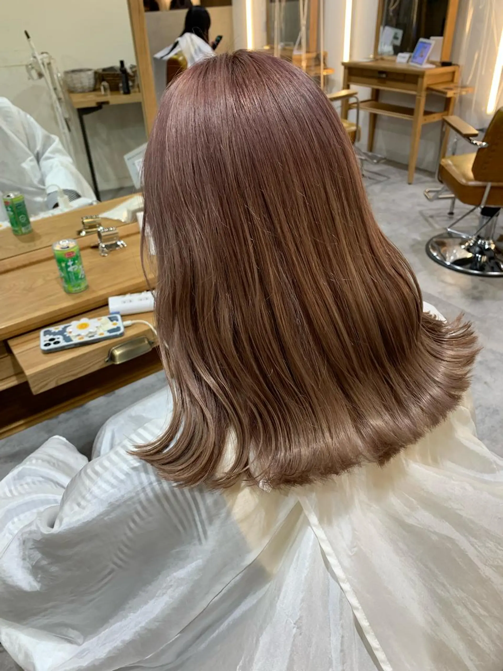 セミロング カラー ヘアカラー ブリーチ/アレンジ 天満/chihiroのヘアスタイル