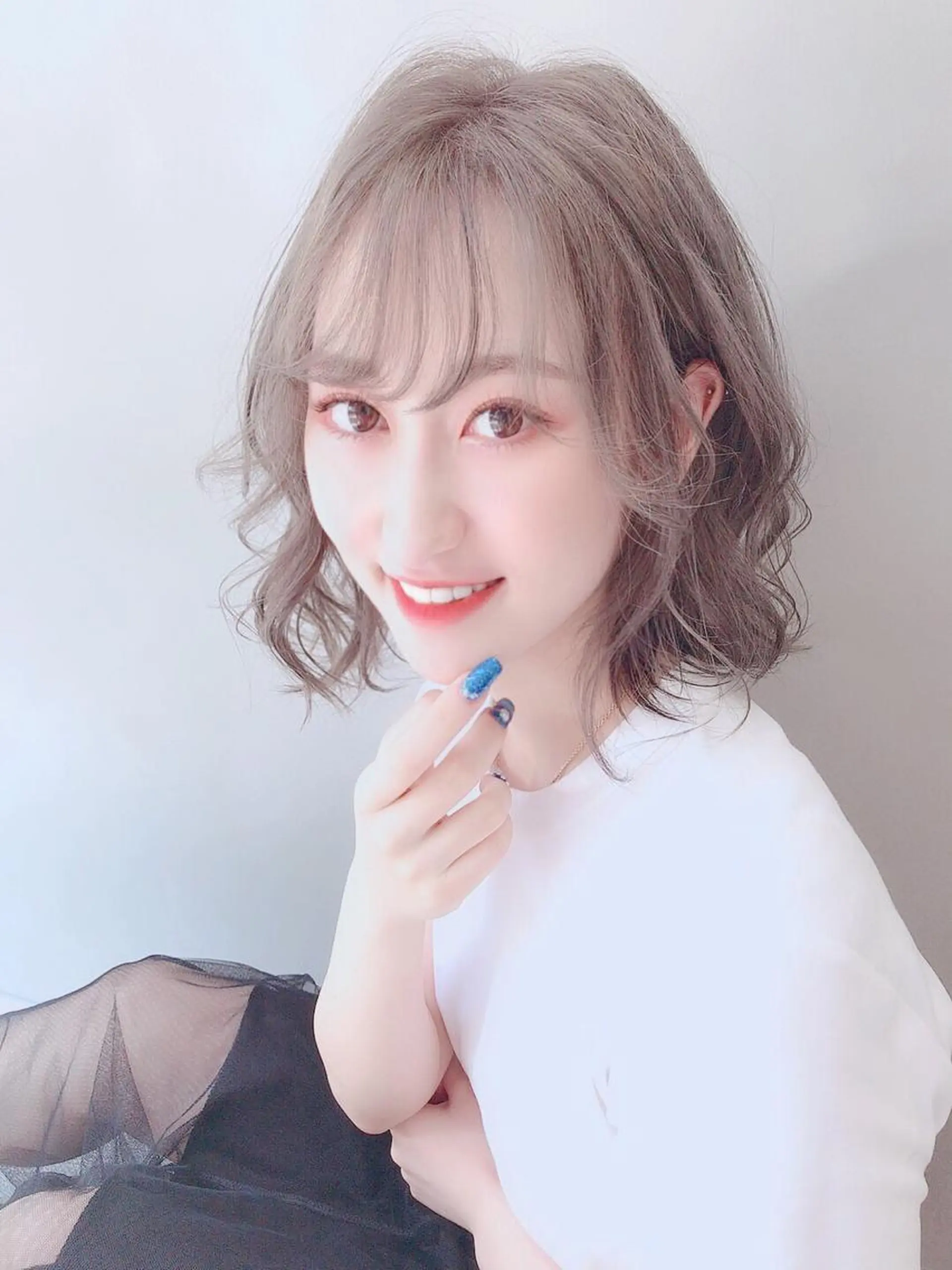 セミロング カラー パーマ ヘアアレンジ EIGHTSOL博多 筑紫口店 溝口里穂のヘアスタイル