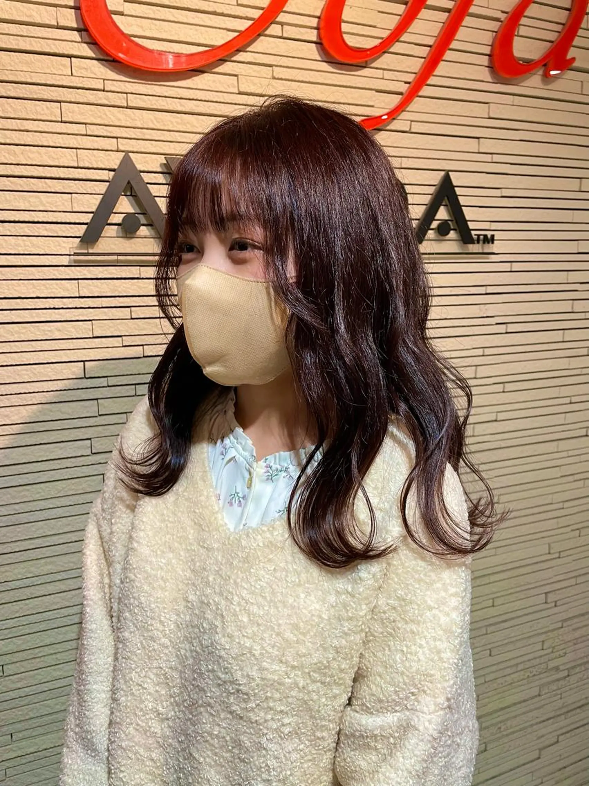 セミロング カラー ヘアカラー さとう さやかのマツエク・マツパデザイン