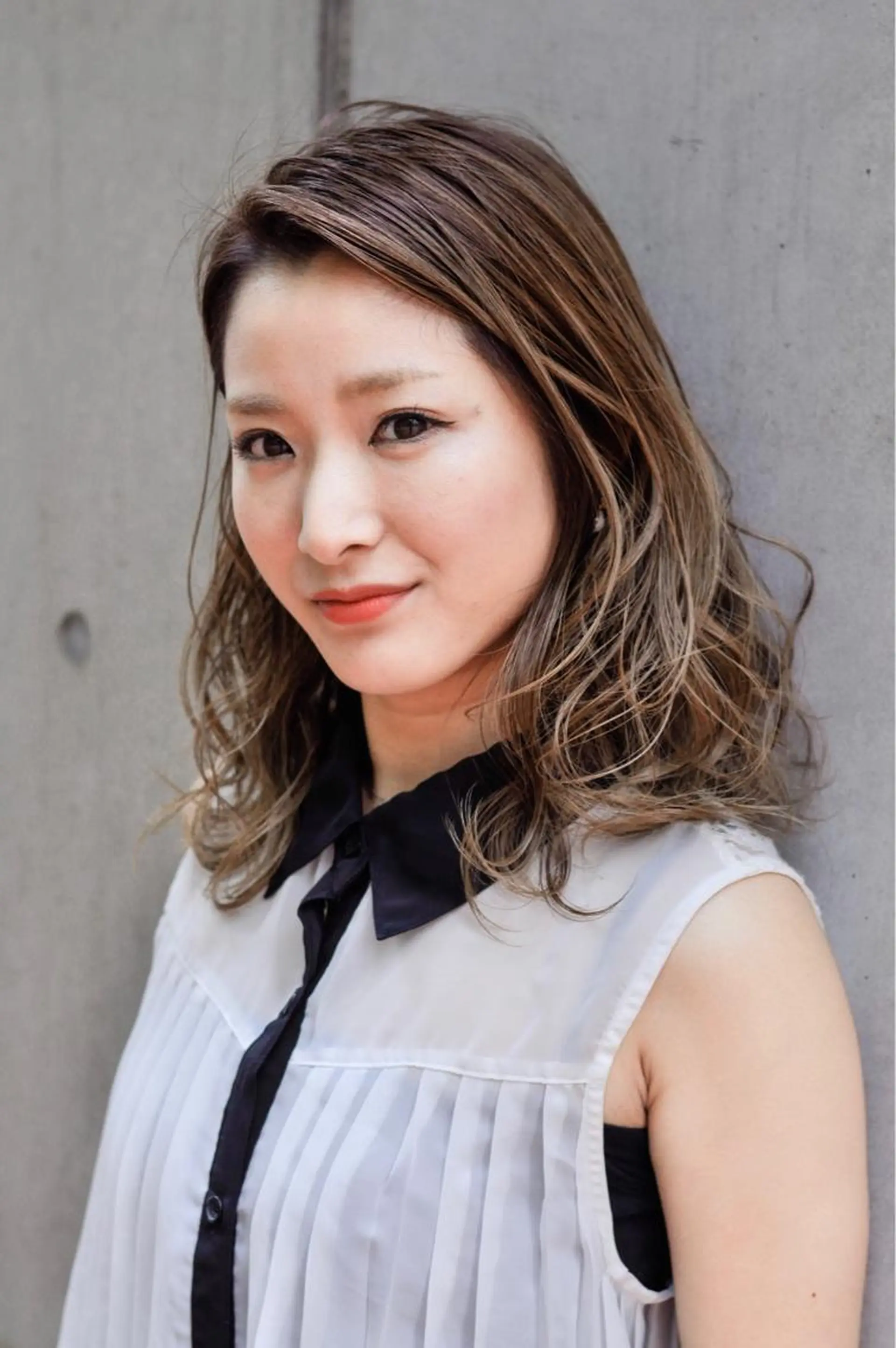 ミディアム 中田 敏明のヘアスタイル
