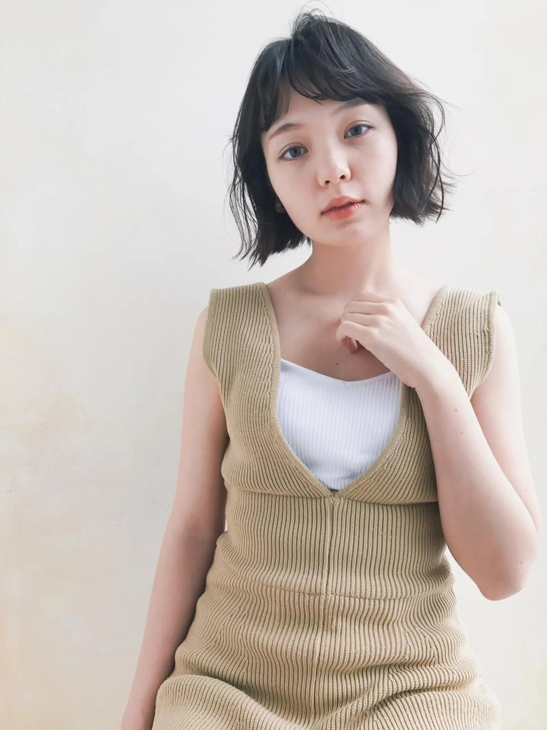 ミディアム カラー パーマ ボブ sakoda shunkiのヘアスタイル