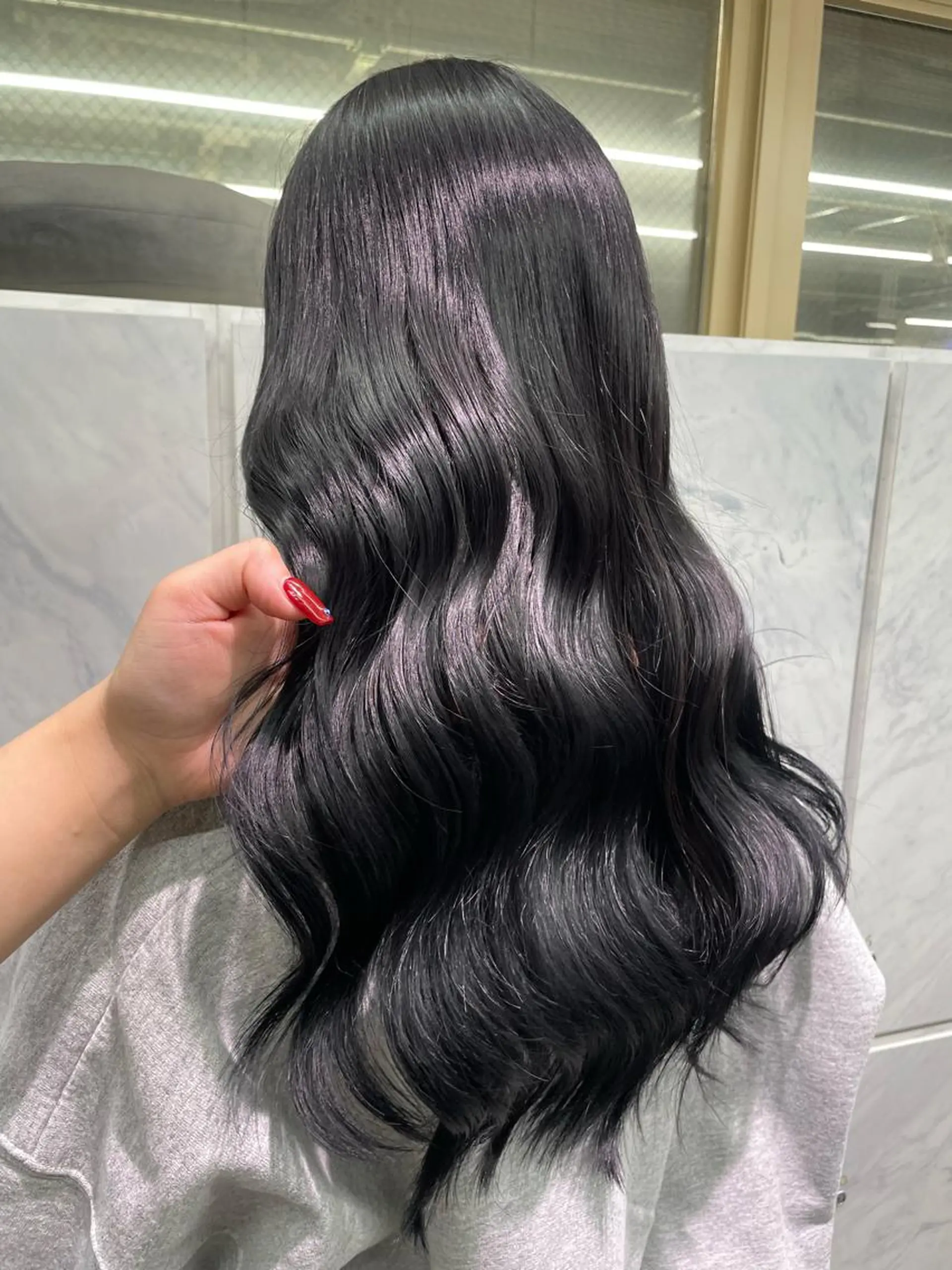 ロング カラー ヘアアレンジ 🪸店長ハイトーン エクステmisakiのヘアスタイル