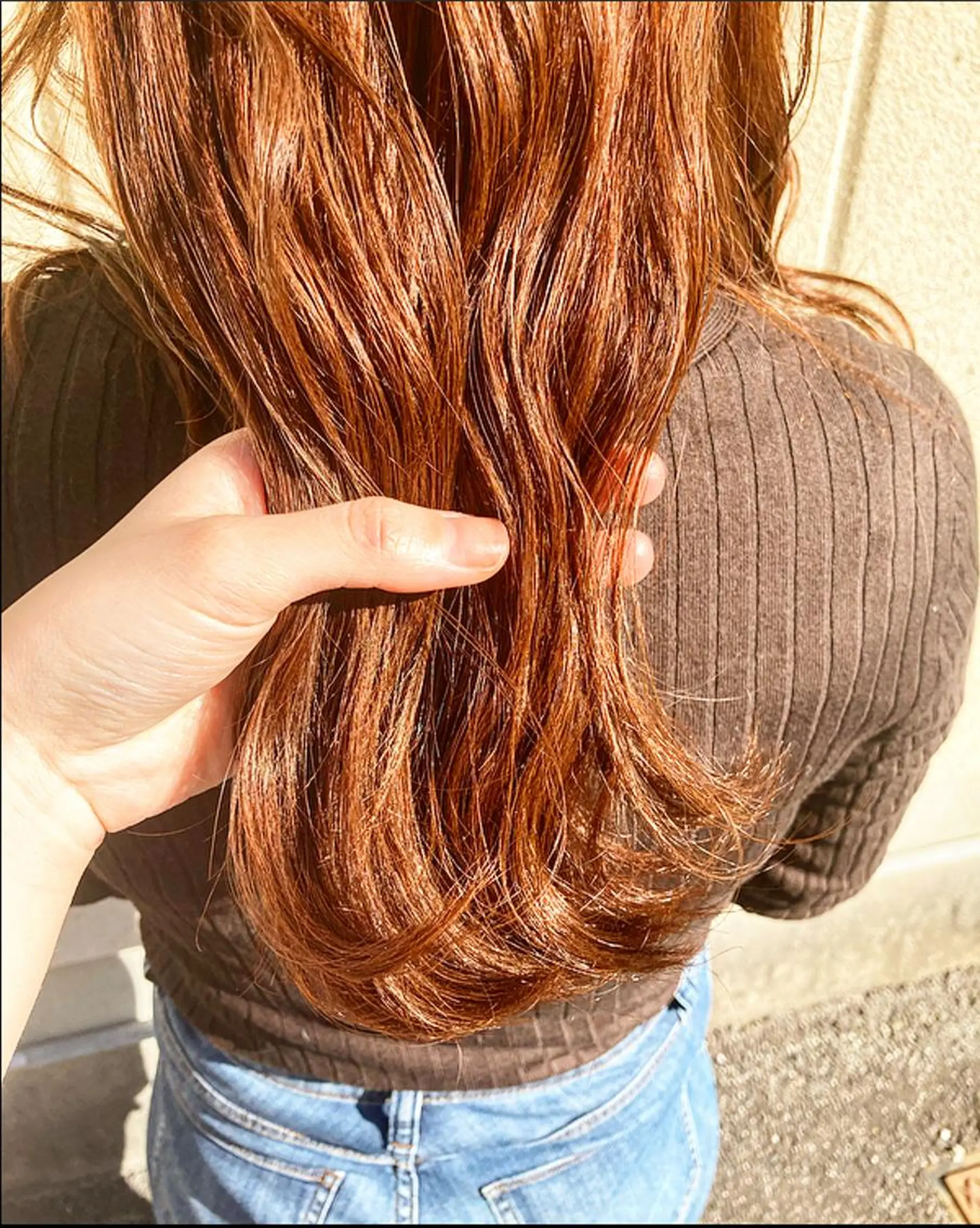 セミロング カラー ブラウンカラー オレンジ カット ヘアカラー トリートメント おの はるかのヘアスタイル