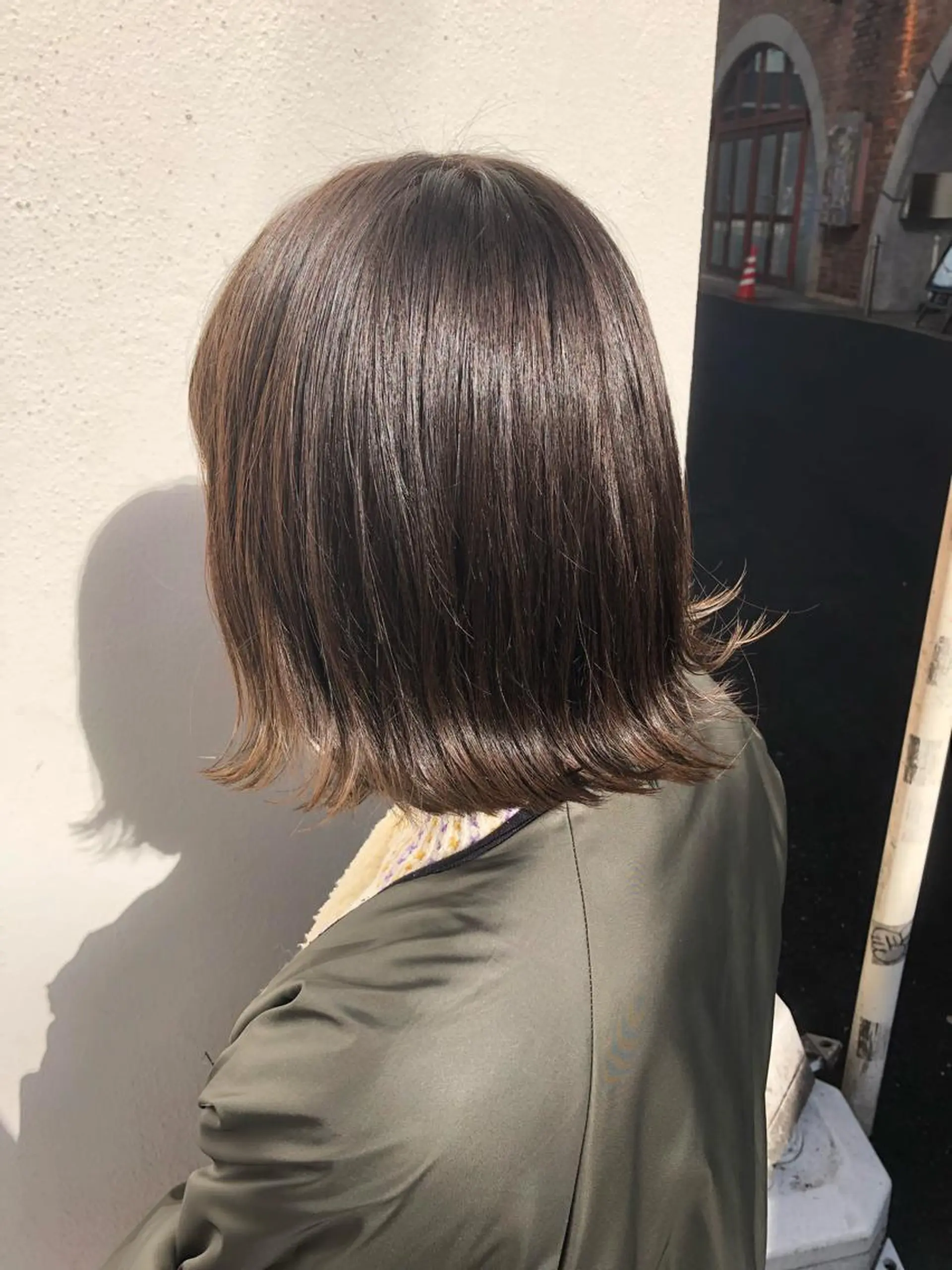 ショート カラー ブリーチ グレージュ ブリーチなしカラー 髪質改善/艶髪 やまなかのヘアスタイル