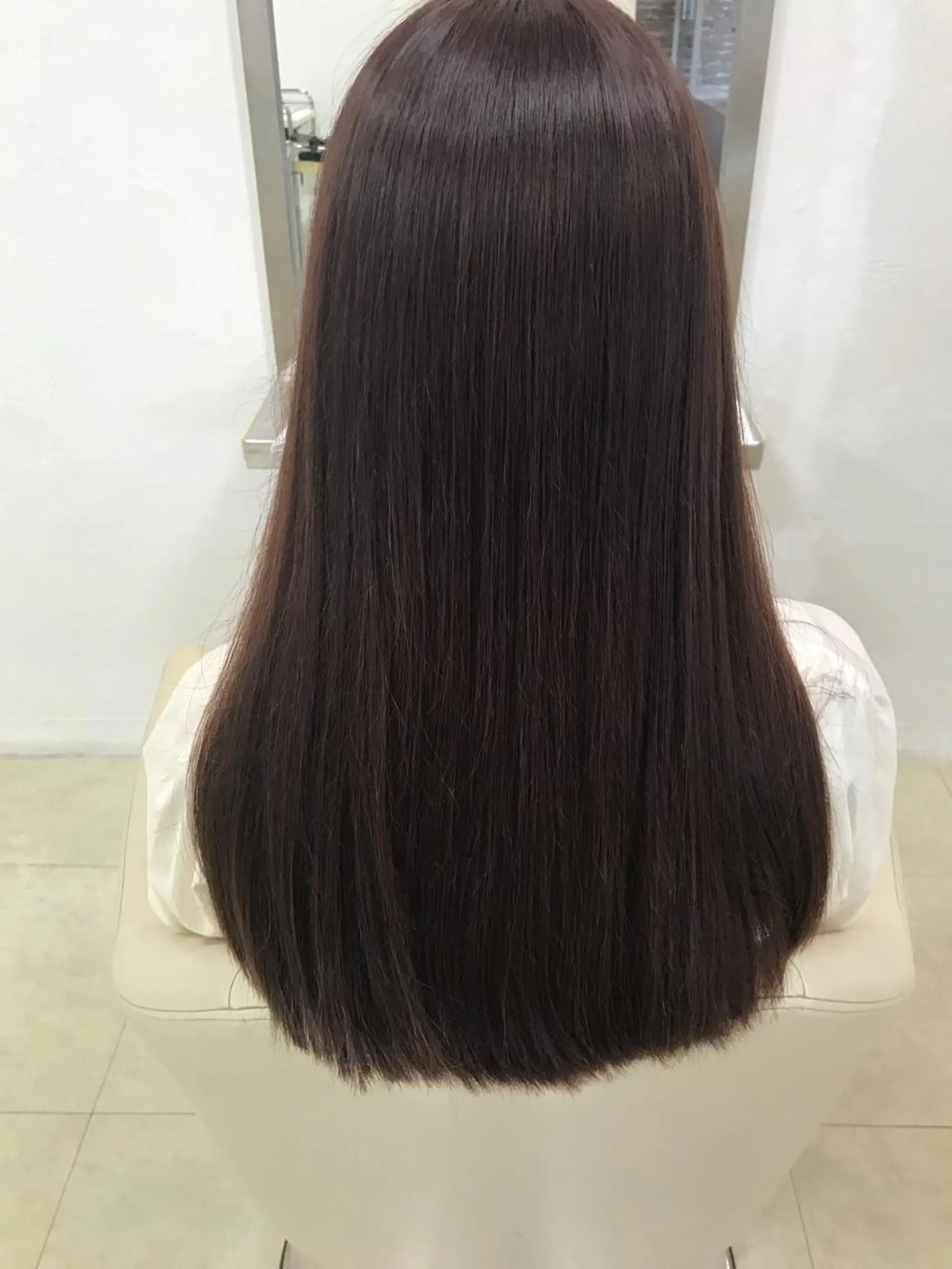 ロング パーマ ストレートパーマ 浅岡 のどかのヘアスタイル