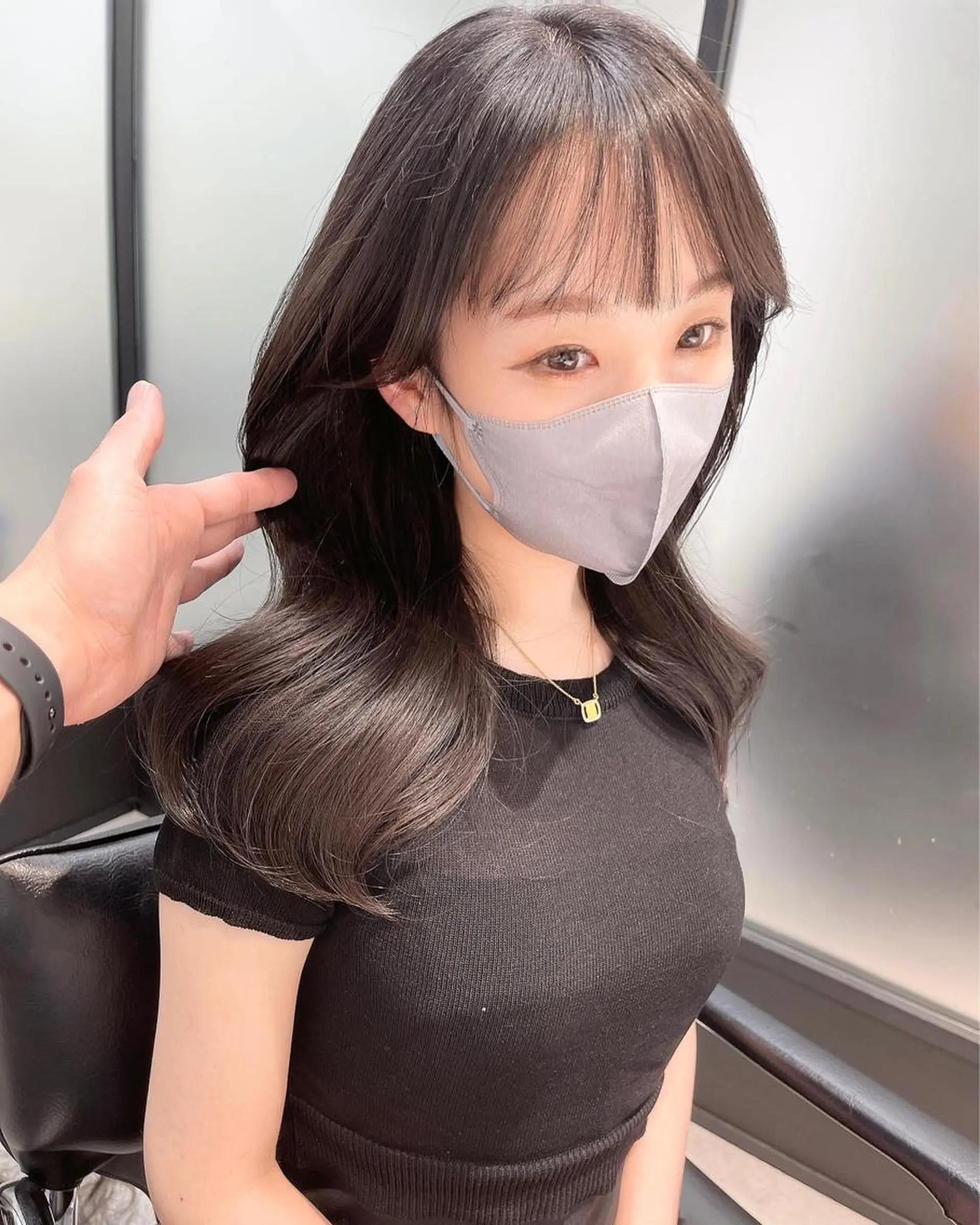 セミロング カット ヘアカラー トリートメント 韓国レイヤーカット 髪質改善▫️水野有真のヘアスタイル