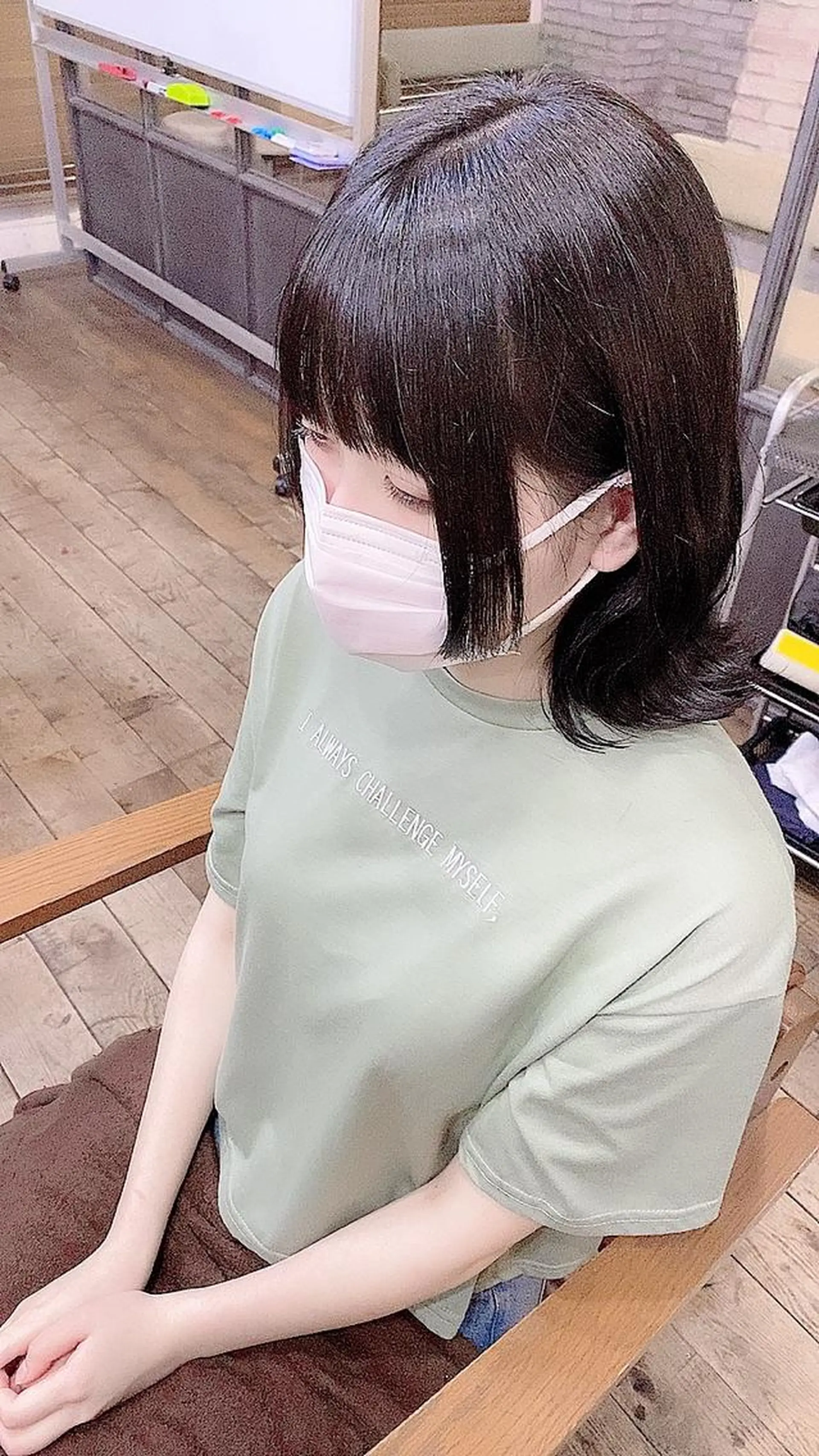 ショート カラー ヘアアレンジ 黒髪 國分 伸也のヘアスタイル