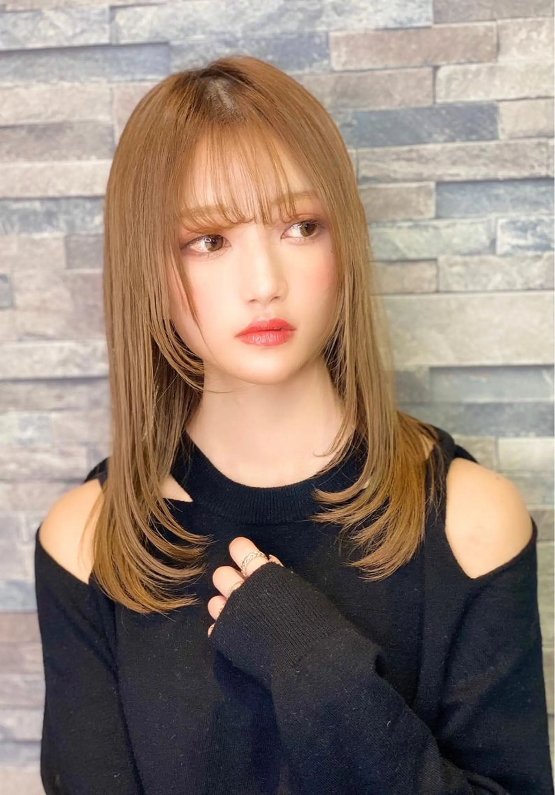 セミロング カラー カット ヘアカラー トリートメント ヘッドスパ 代表✩.*˚白井 美香のヘアスタイル