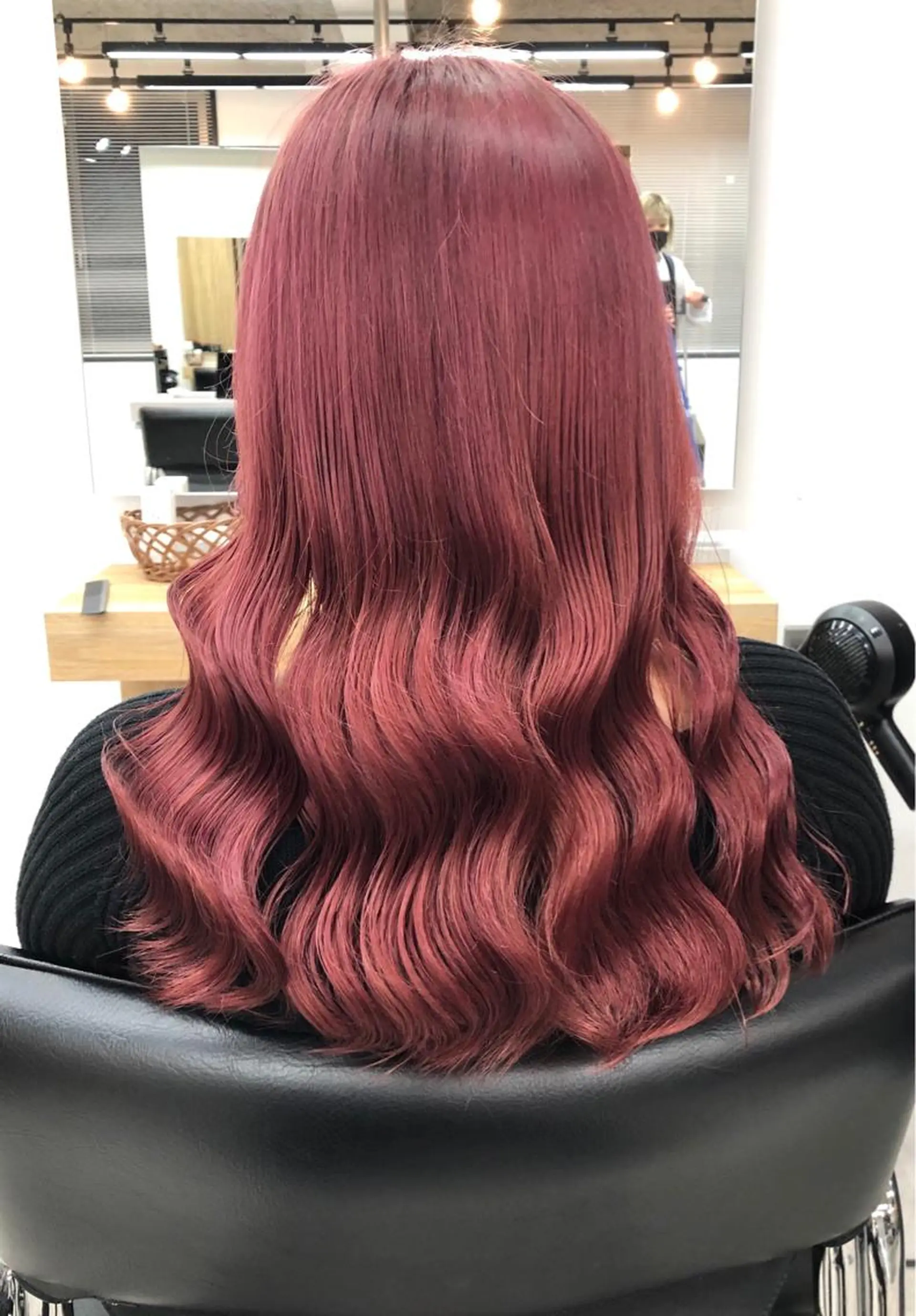 ミディアム カラー ピンクカラー 難波/心斎橋/ボブ/ 髪質改善/ハイトーンのヘアスタイル