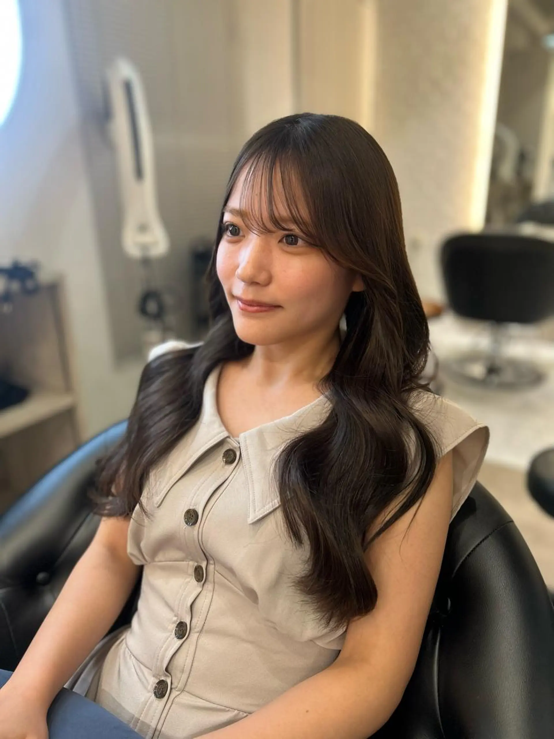 ロング カラー カット ヘアカラー トリートメント &chaLme   心斎橋所属・emi/髪質改善/ 韓国風/艶カラーのヘアスタイル