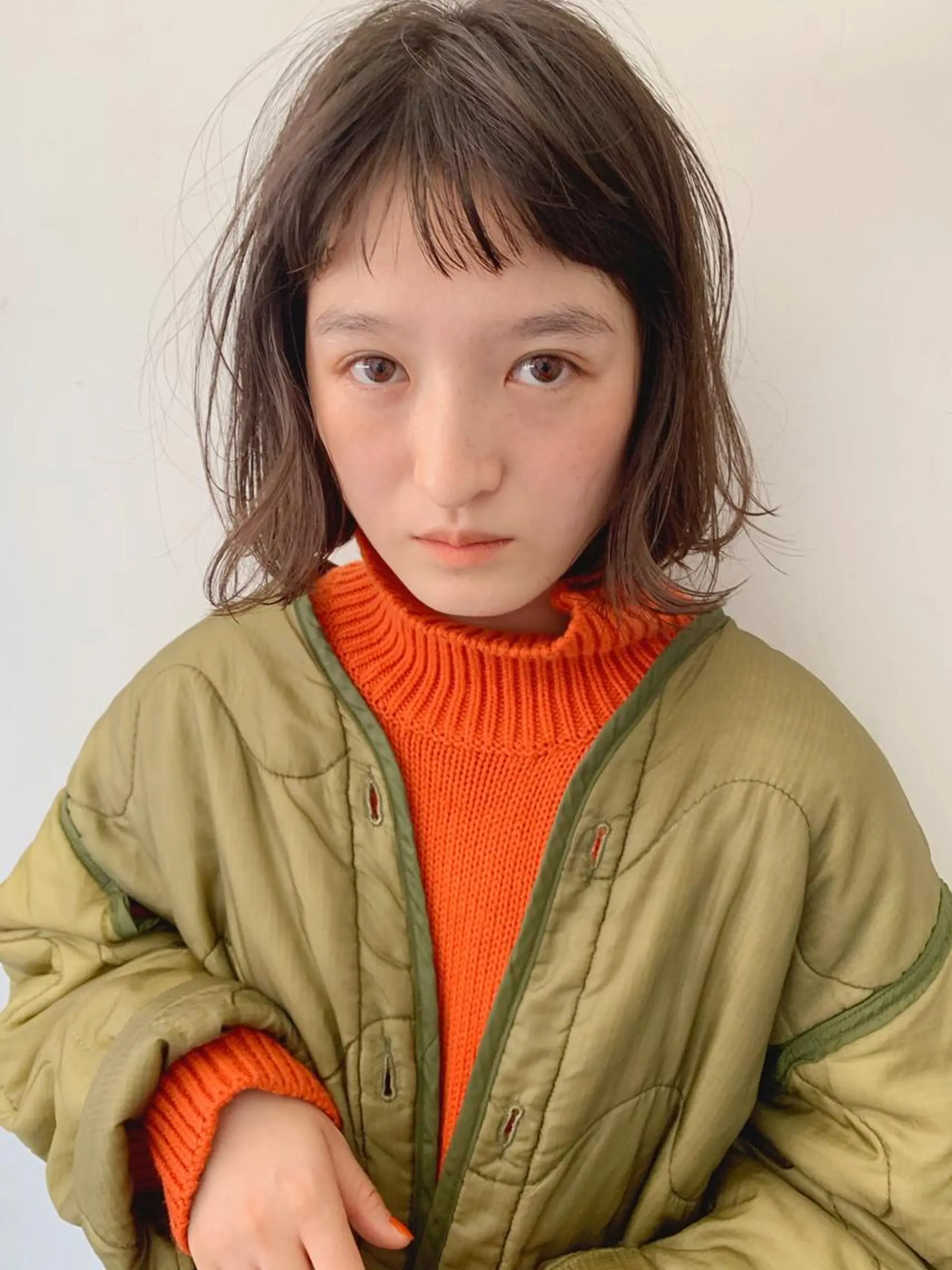 ミディアム カラー パーマ ミディアムパーマ ベージュカラー ブラウンカラー カット パーマ トリートメント 🧼柴田 健太郎🧼のヘアスタイル