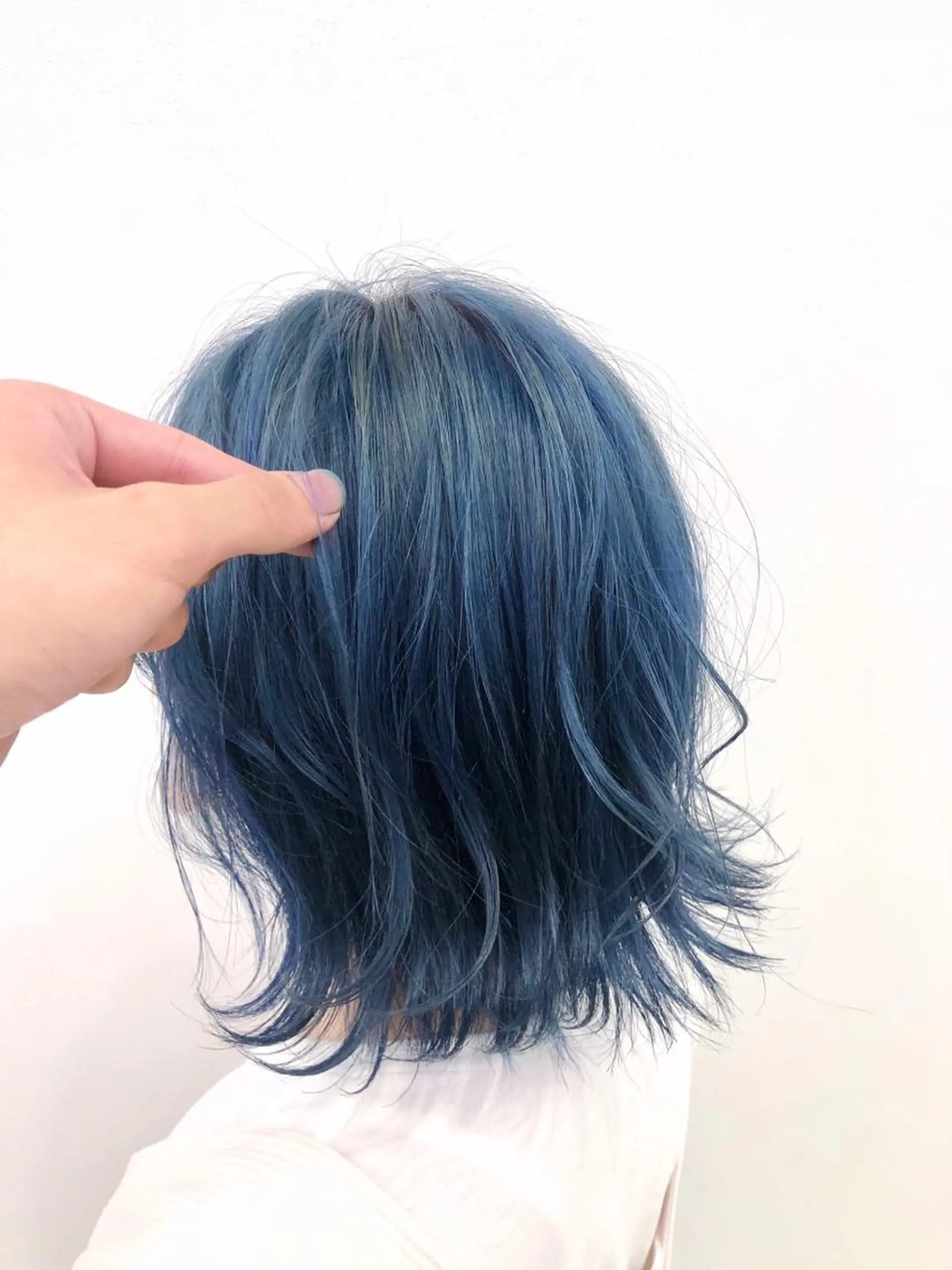 セミロング カラー パーマ ヘアアレンジ アディクシーカラー バレイヤージュ ミストバング ベージュカラー ブリーチ エビスザキレン／メン ズ／心斎橋🌳のヘアスタイル