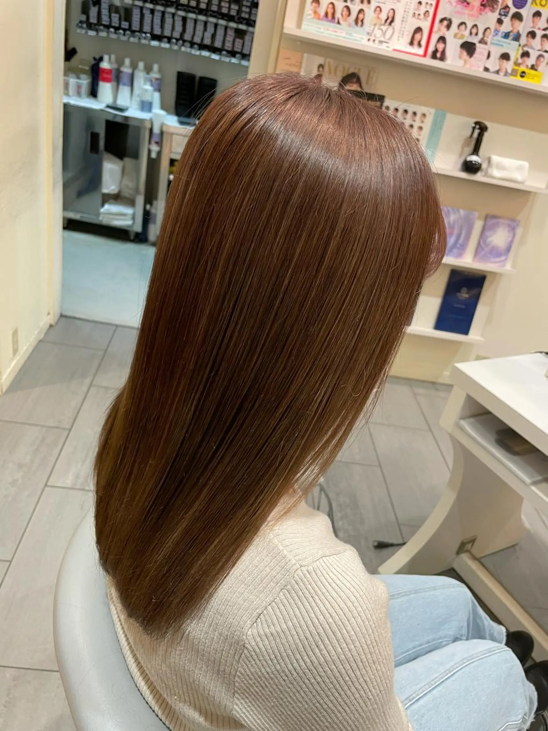 ロング カラー 韓国風レイヤーカット 松葉翔のヘアスタイル