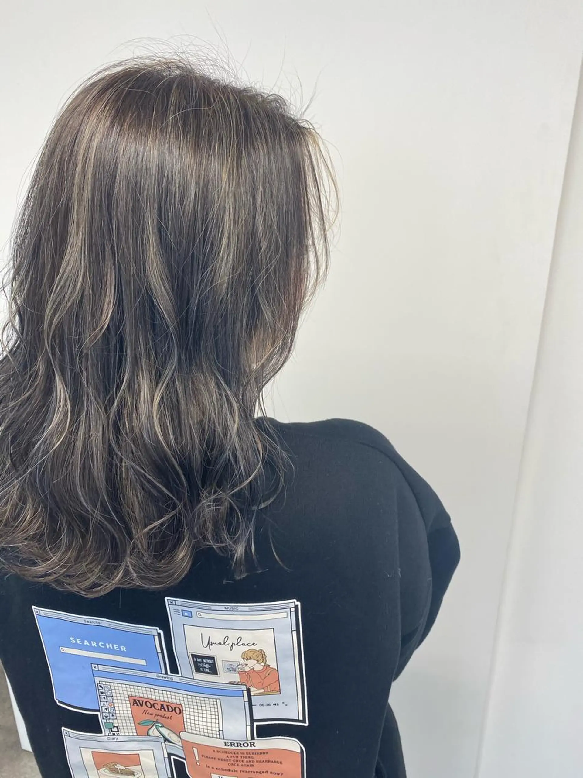 ミディアム カラー ヘアアレンジ ハイライトカラー ハイライト ボブ /ニュアンス/ satomi🧸💖のヘアスタイル