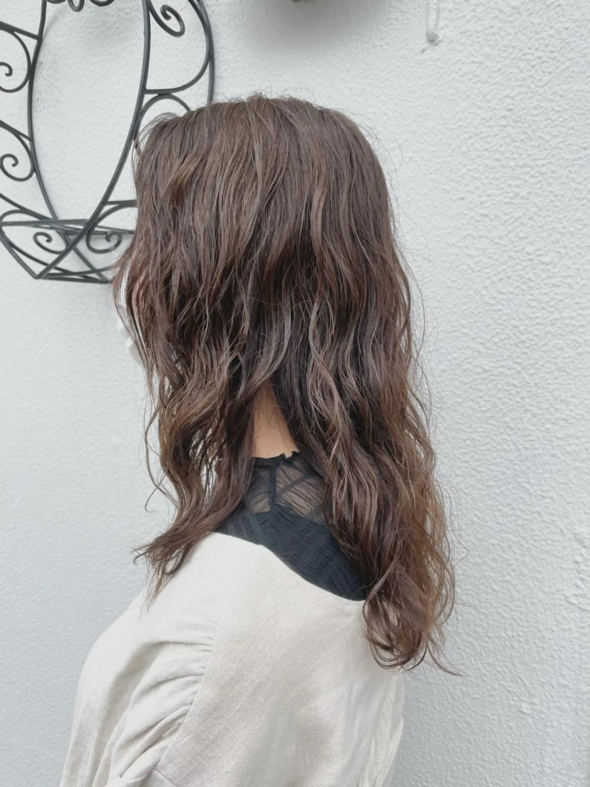 ロング カラー パーマ ニュアンスパーマ カット ヘアカラー パーマ ショート/韓国ヘア Moto✂︎のヘアスタイル
