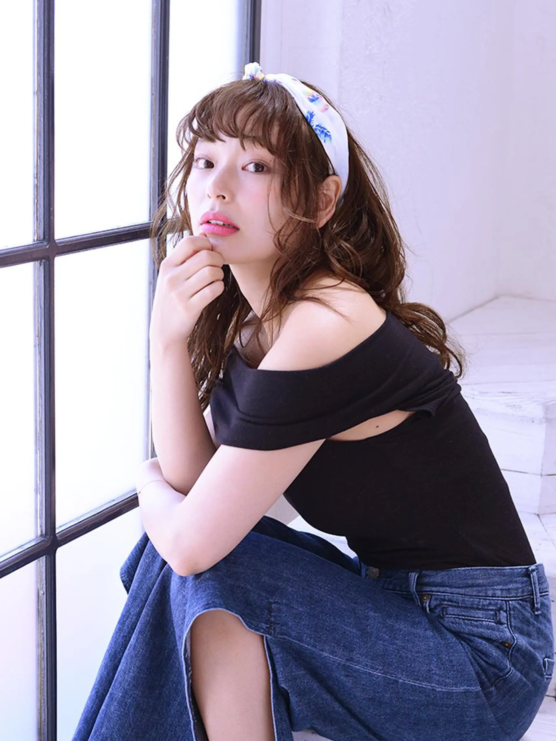 ロング カラー パーマ 顔周りカット ⭐️髪質改善⭐️ フジヒサゴウタのヘアスタイル