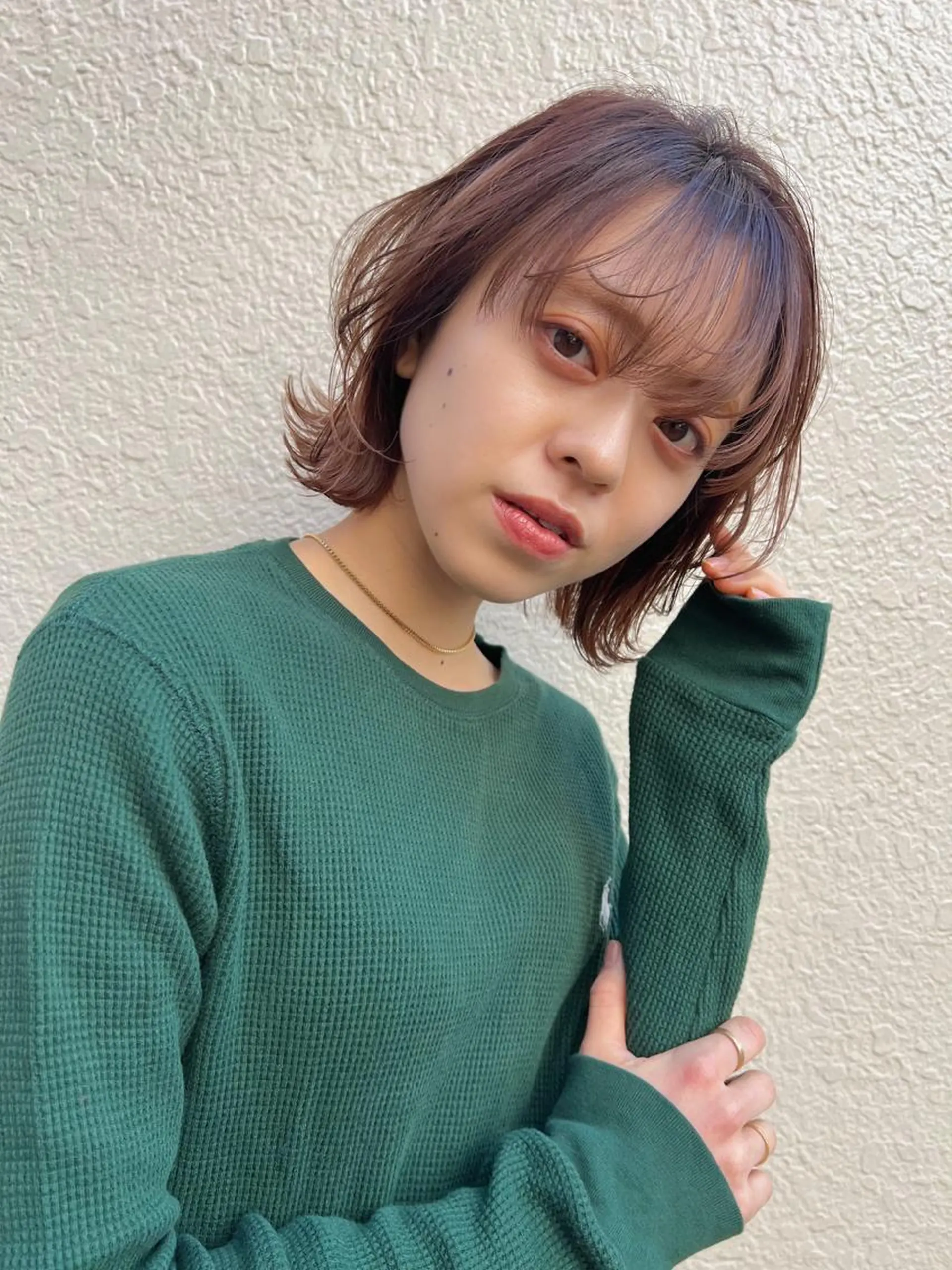 ショート カラー ボブ レイヤーカット KANA/ボブ/ インナーカラー/艶髪のヘアスタイル