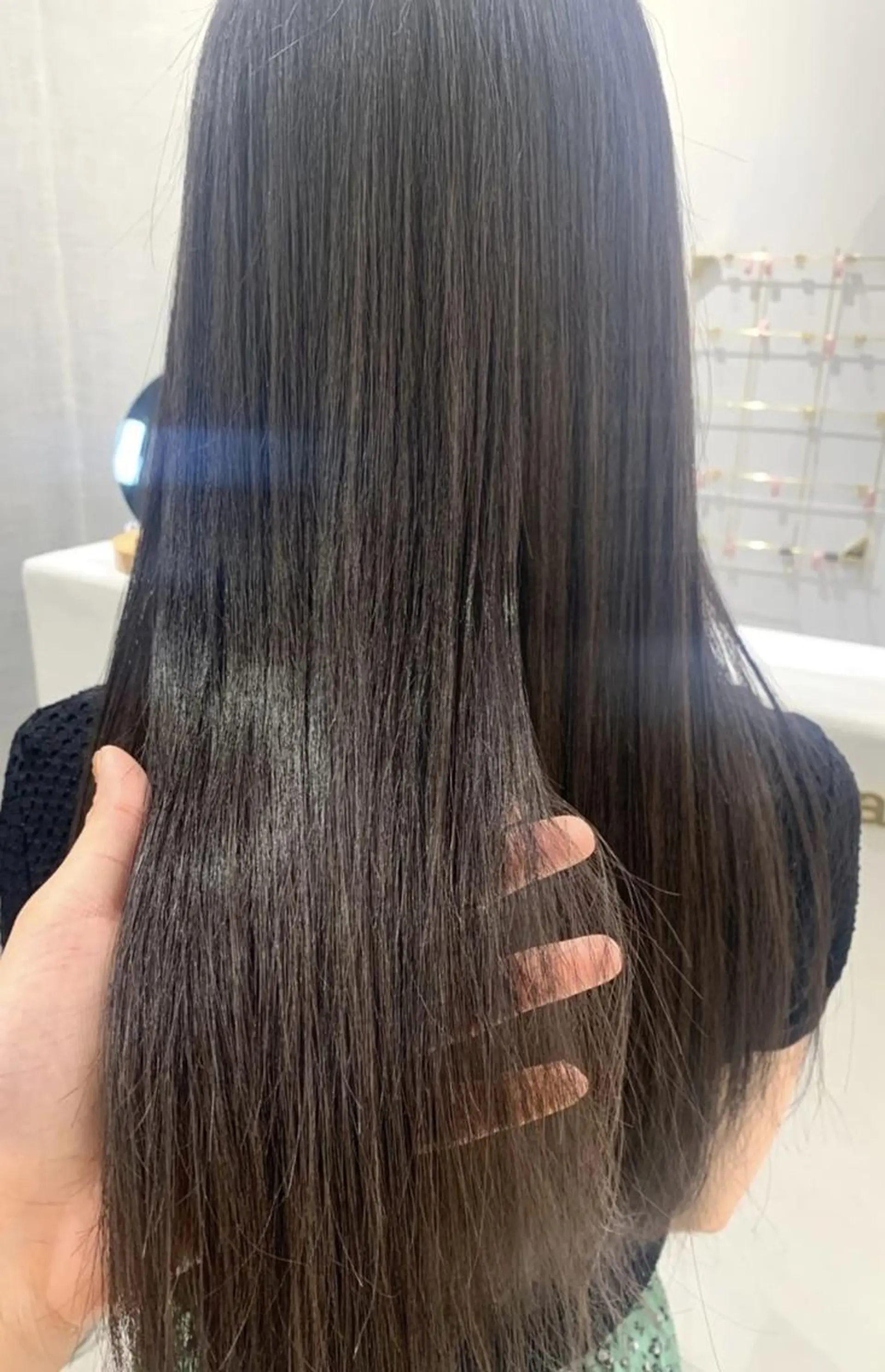 セミロング 髪質改善 縮毛矯正 酸性ストレート カット 縮毛矯正 ボブ/美髪矯正 /佐藤　奈巳のヘアスタイル