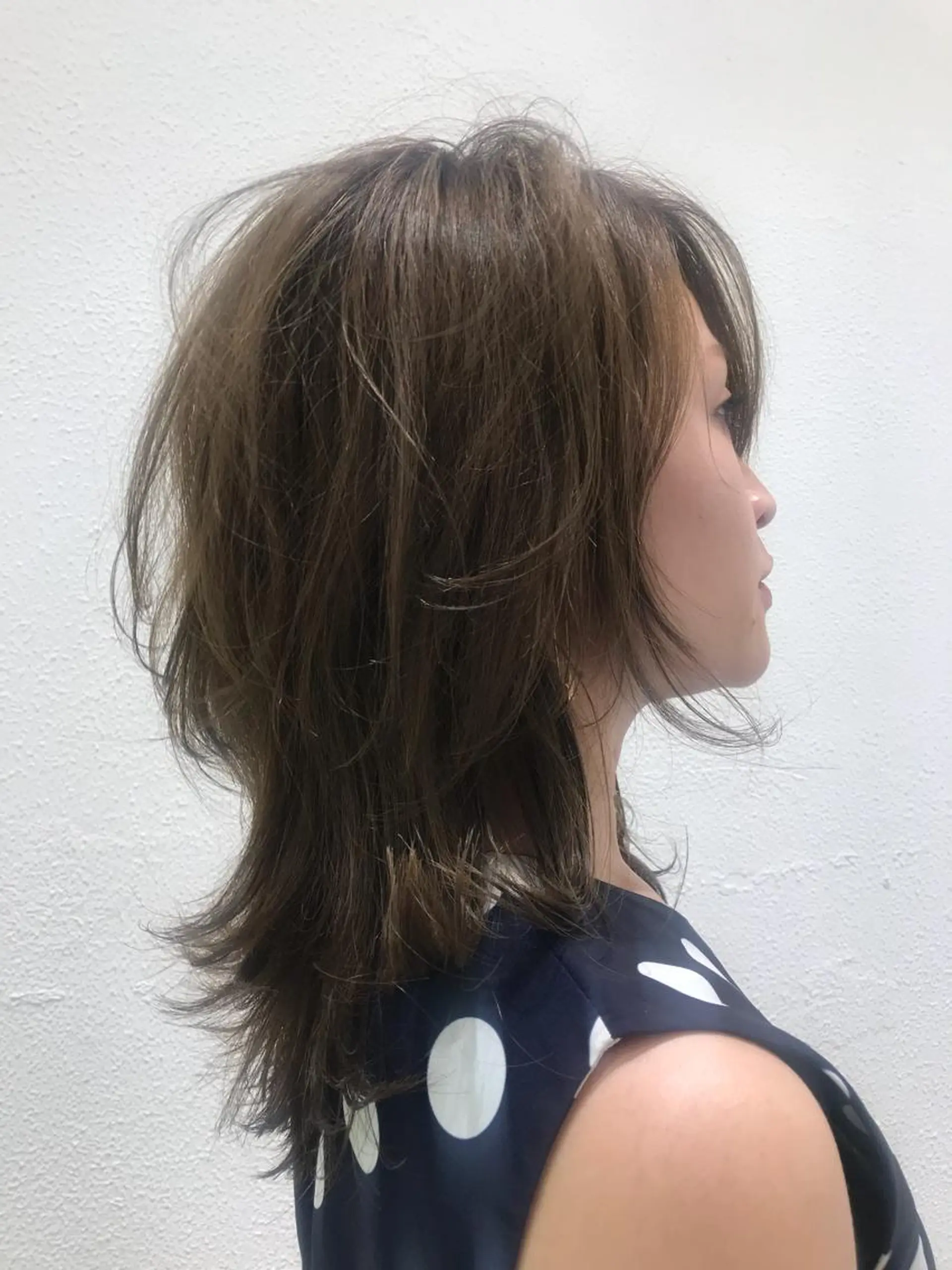 ミディアム カラー くびれヘア ヘアカラー トリートメント 当日予約🆗✂︎ ウエモト　タクのヘアスタイル