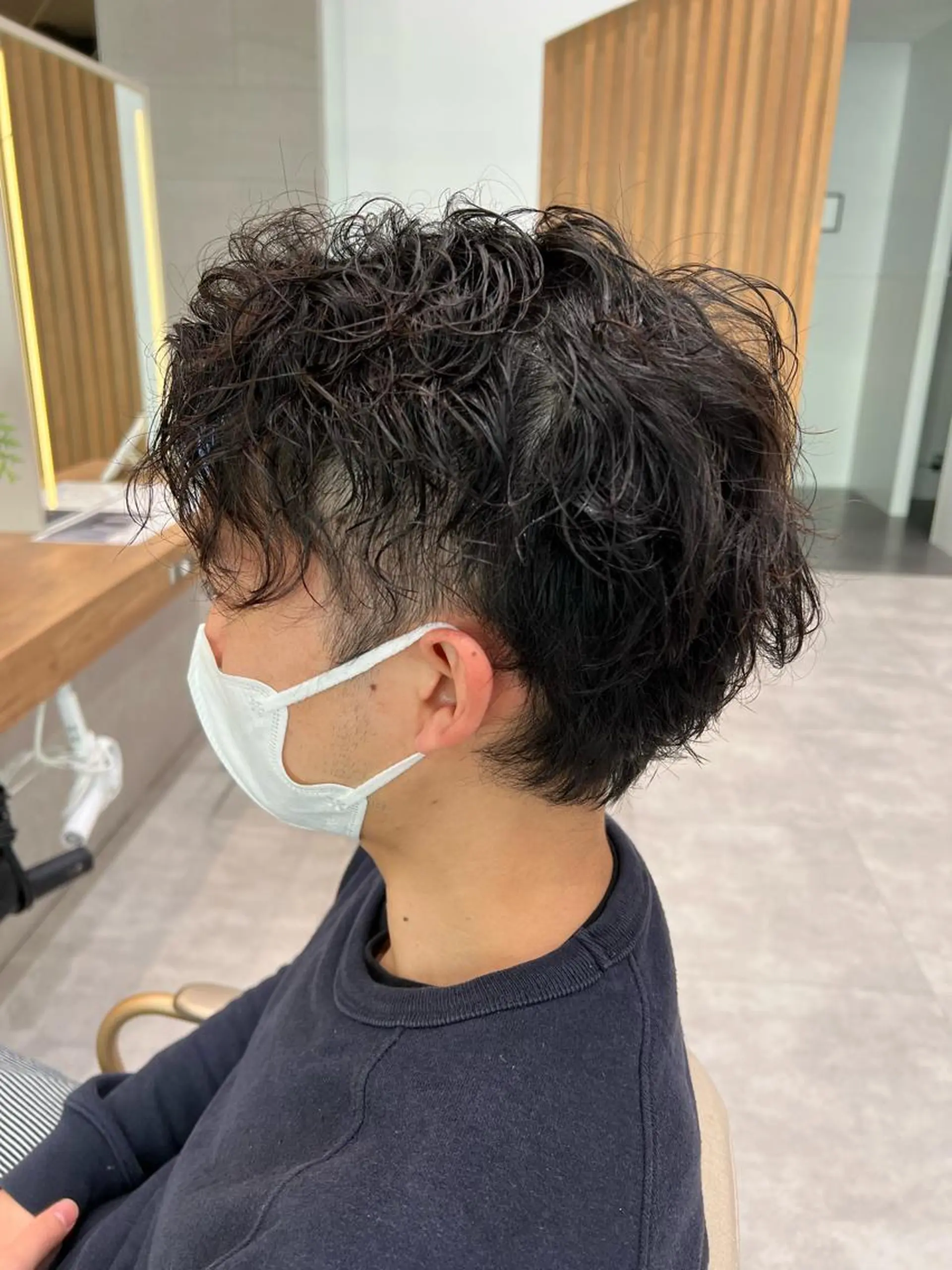 パーマ メンズ 一ノ瀬 蘭のヘアスタイル
