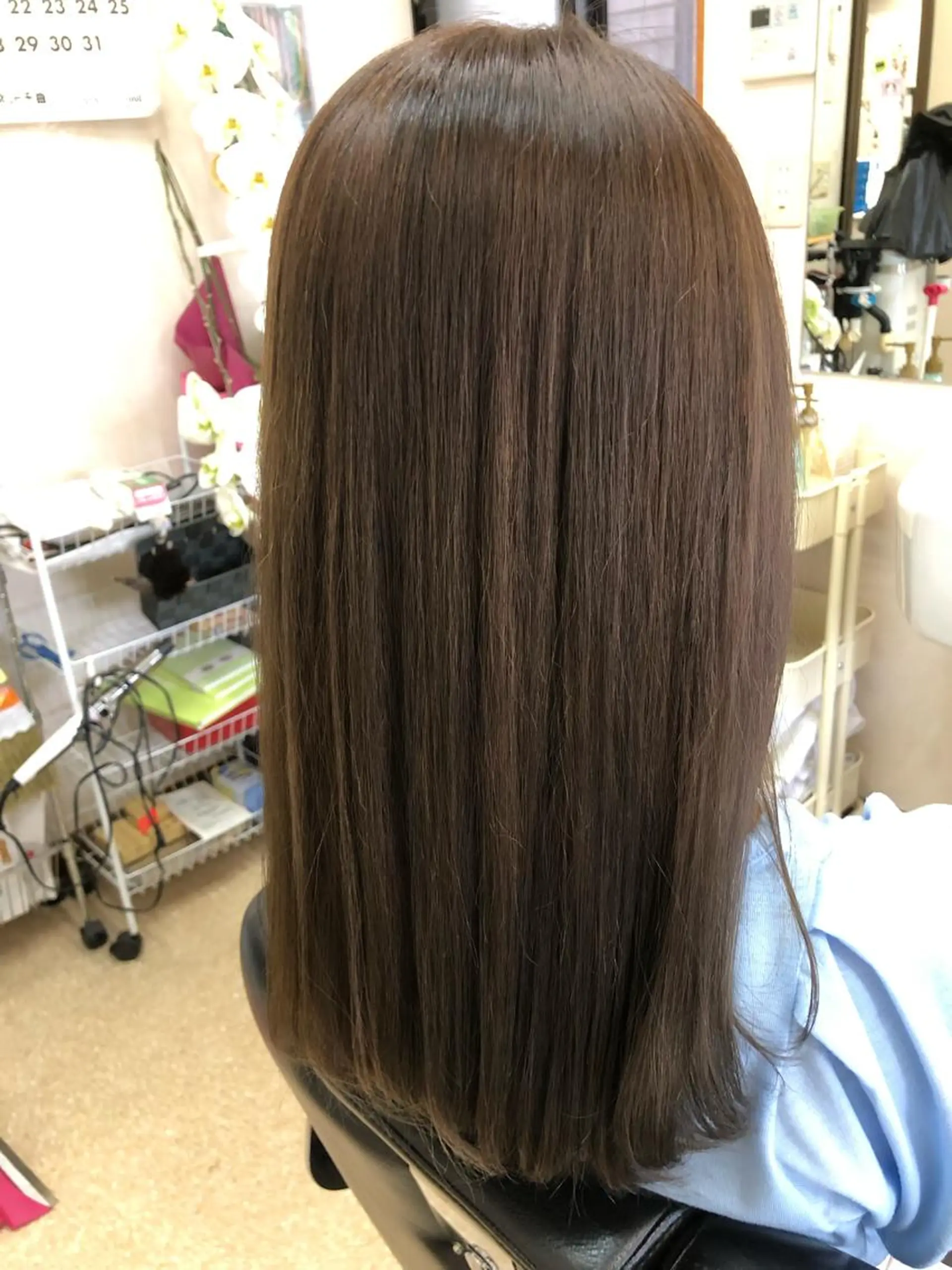 セミロング カラー パーマ 縮毛矯正 縮毛矯正 石塚 浩のヘアスタイル