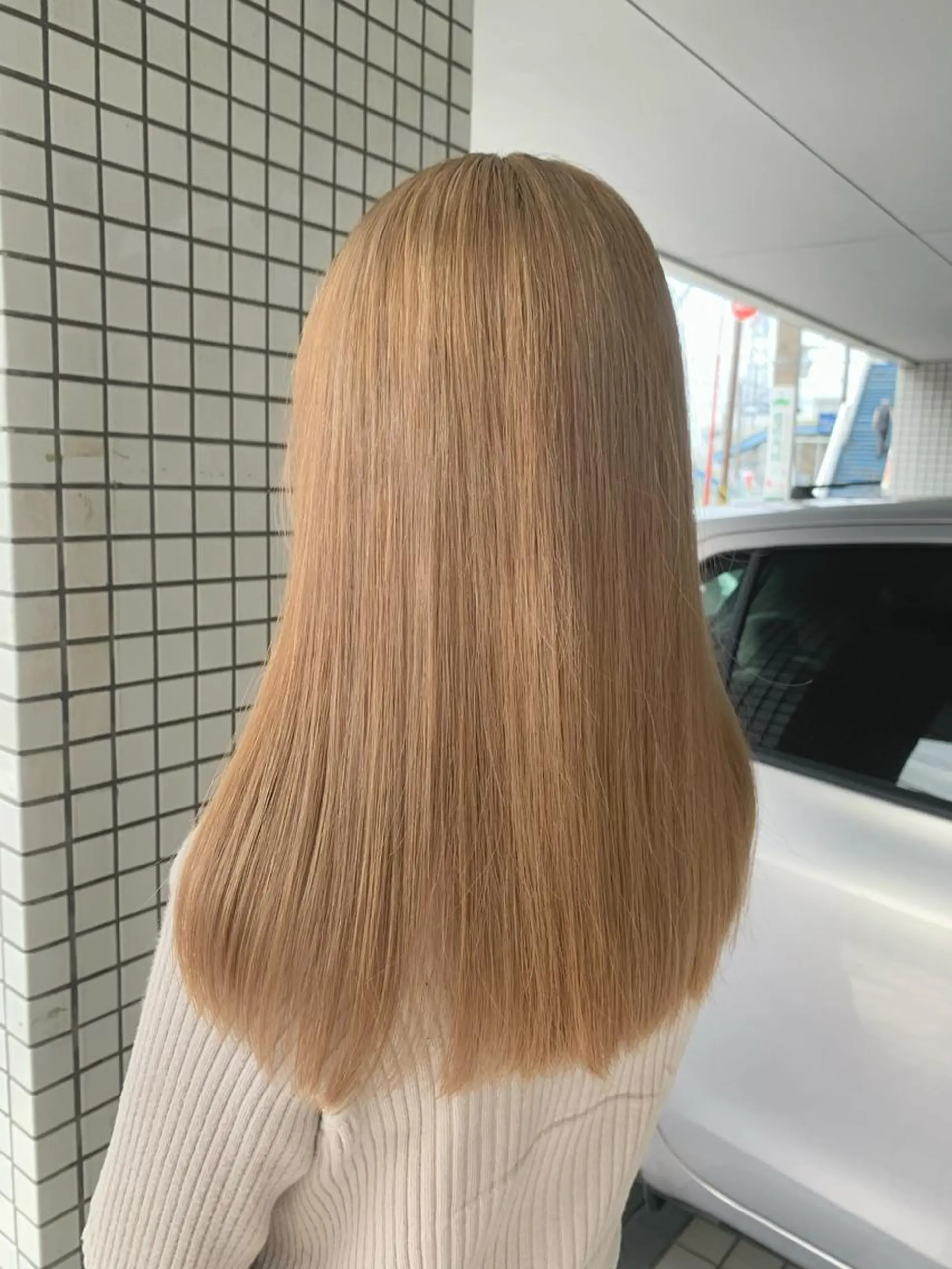 カラー バレイヤージュ ベージュカラー ブリーチ ケアブリーチ ダブルカラー 🌷かわばた めい🌷のヘアスタイル