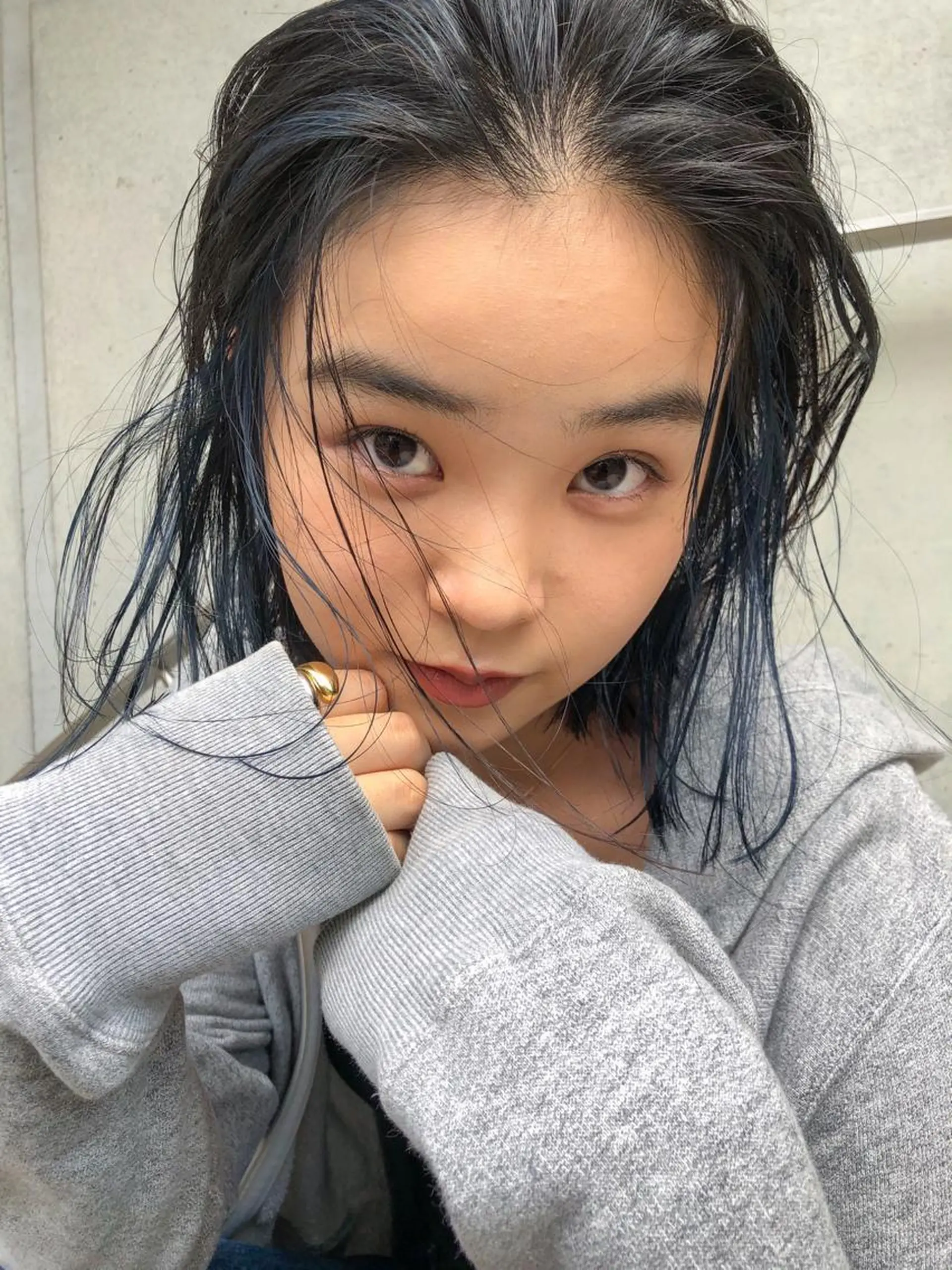 ミディアム カット ヘアカラー トリートメント nessヤマサキ リュウタのヘアスタイル