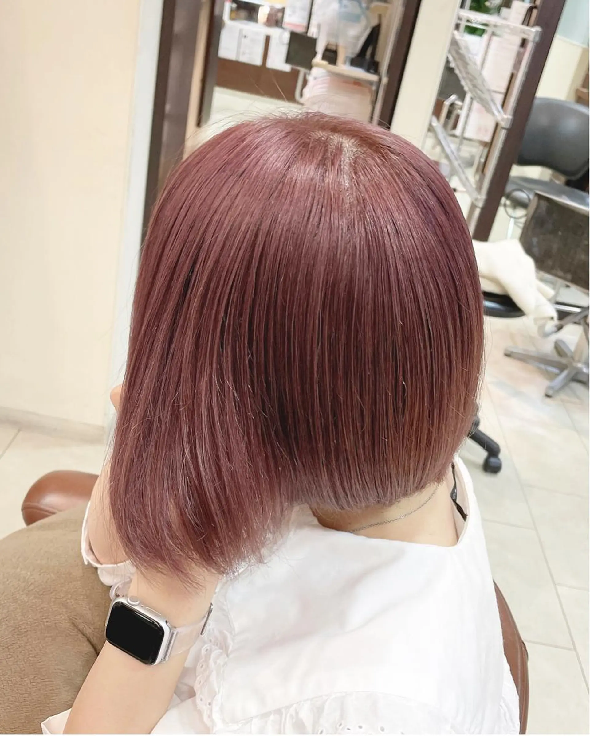 ショート ピンクラベンダー 天王寺ハイトーン rinkaのヘアスタイル