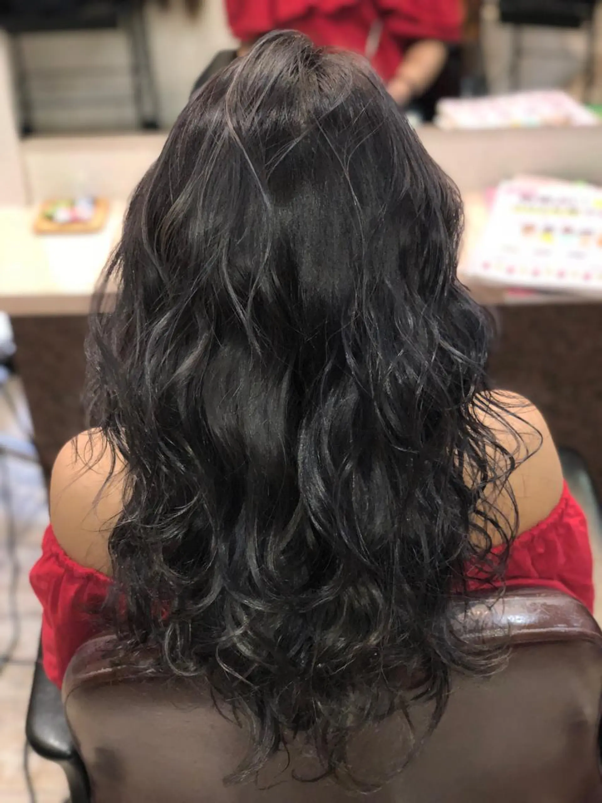 ロング カラー アッシュ ダークアッシュ ハイライトカラー ハイライト 100%髪質改善特化 TRUNSのヘアスタイル