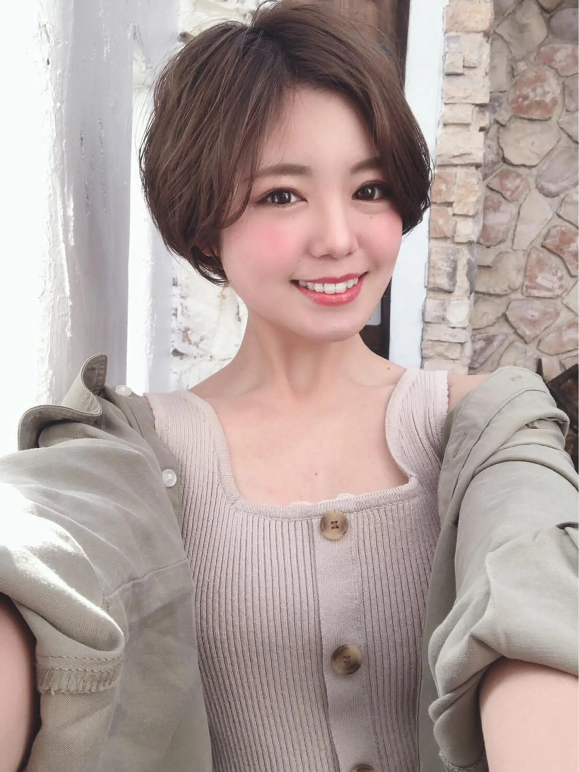 ショート ショートボブ ボブ ショートヘア 小顔カット 縮毛矯正/髪質改善 表参道/千田大地のヘアスタイル