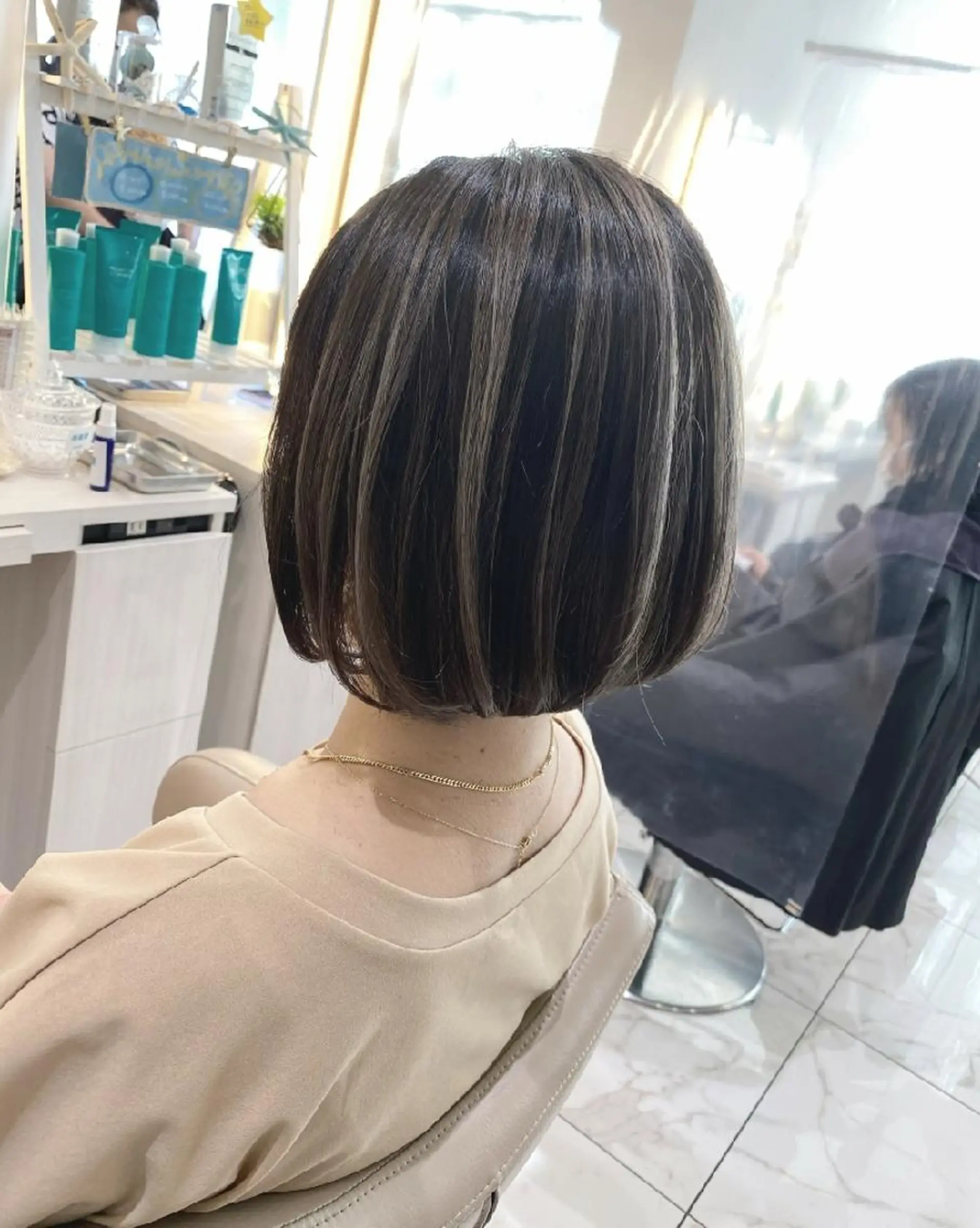 ミディアム カラー ハイライトカラー ハイライト ヘアカラー ＡＳＨ大宮/ブリーチ 髪質改善/カラーのヘアスタイル