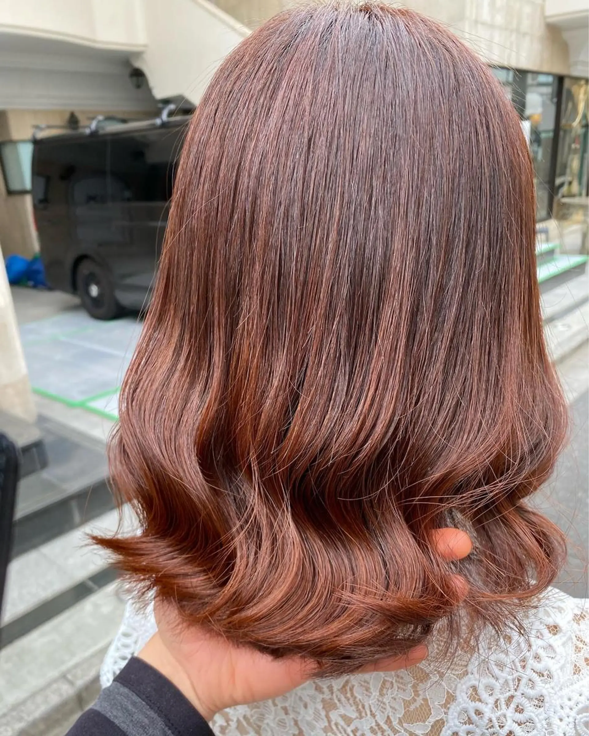 ミディアム カラー ヘアカラー トリートメント ヘッドスパ 韓国系レイヤー特化 hiroのヘアスタイル