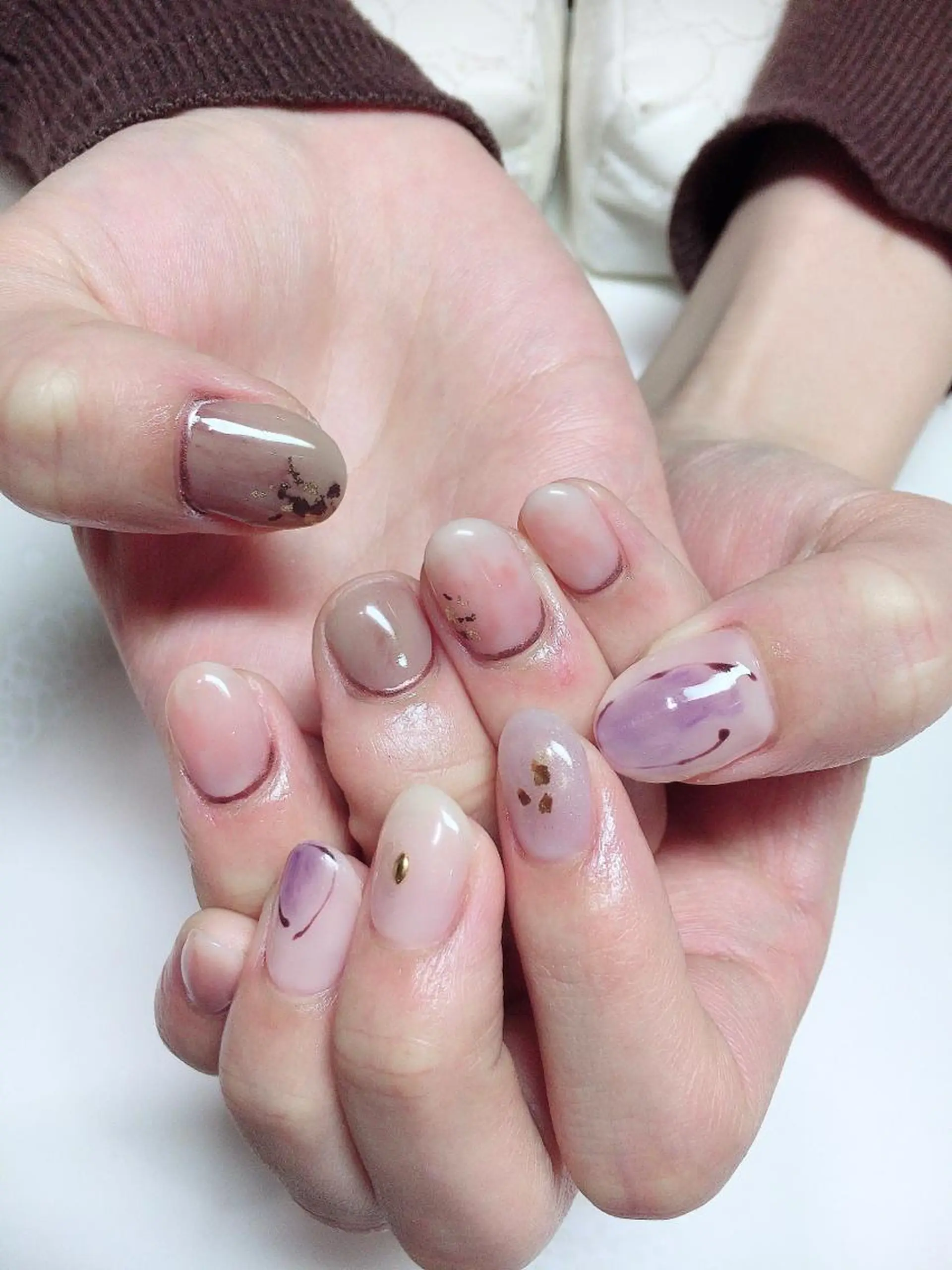 ネイル 持ち込み ニュアンスネイル ハンドネイル フジタ エリカのネイルデザイン