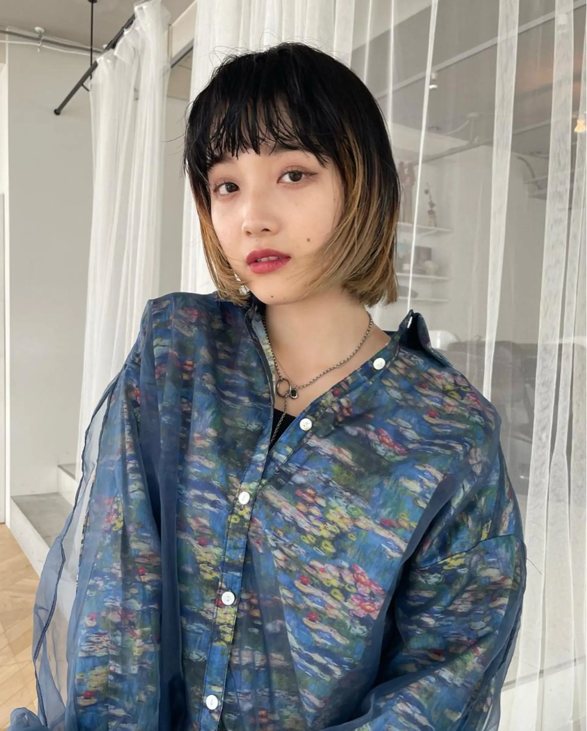 ショート カラー chiharu ボブ/レイヤーのヘアスタイル