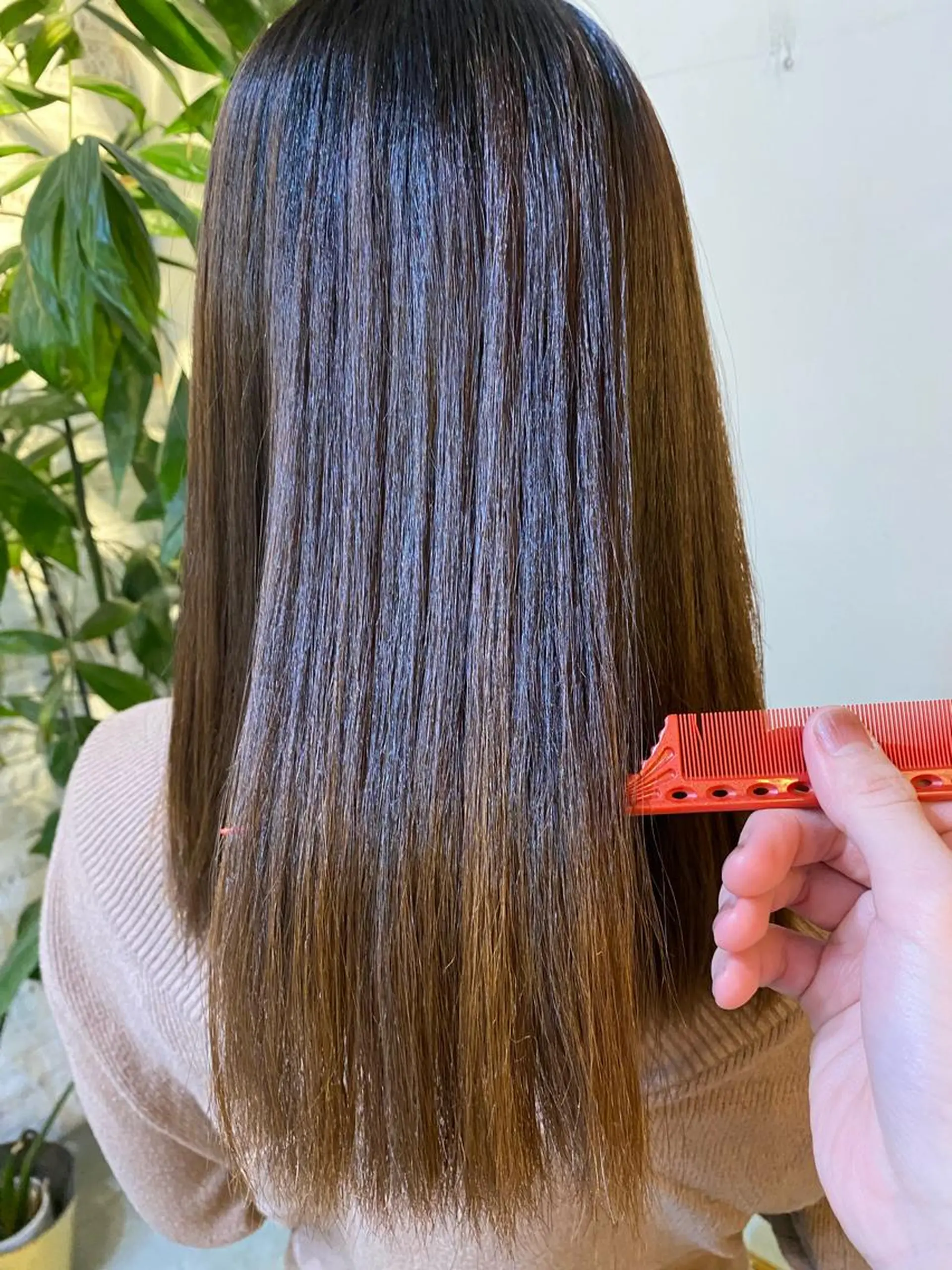 ロング パーマ カット 縮毛矯正 長濱 俊のヘアスタイル