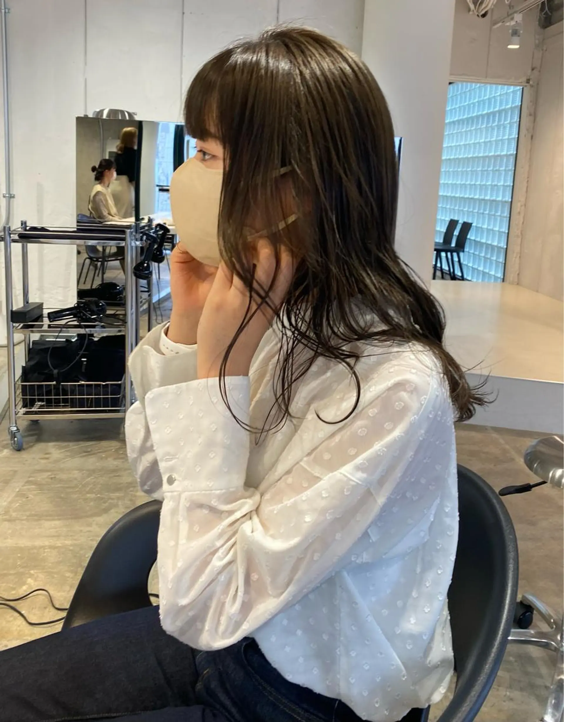 セミロング カット 縮毛矯正 トリートメント ウルフカット 811 大阪梅田 ウルフのヘアスタイル