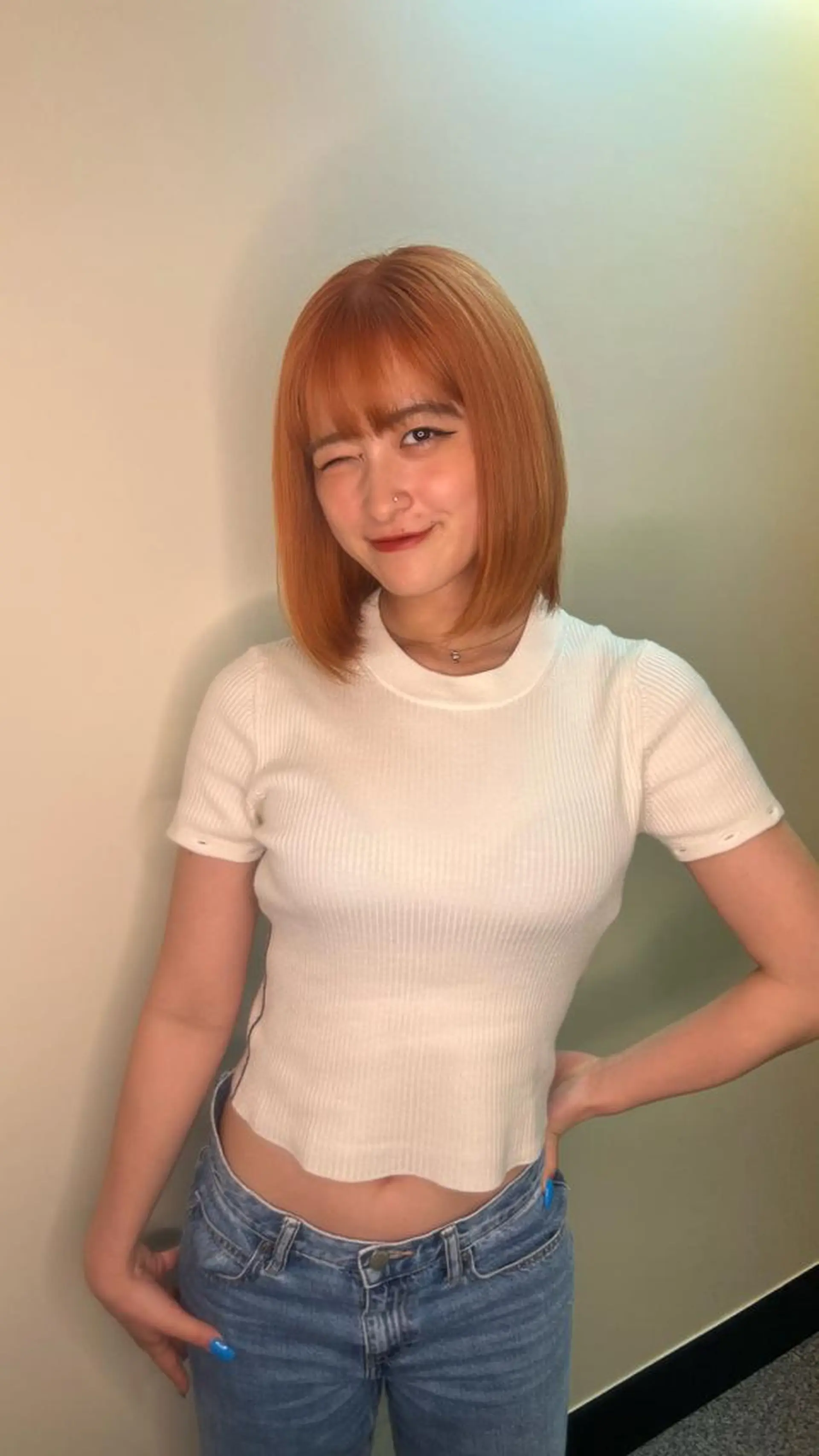 ミディアム カラー オレンジ モデル募集💚 Miyabi💚のヘアスタイル