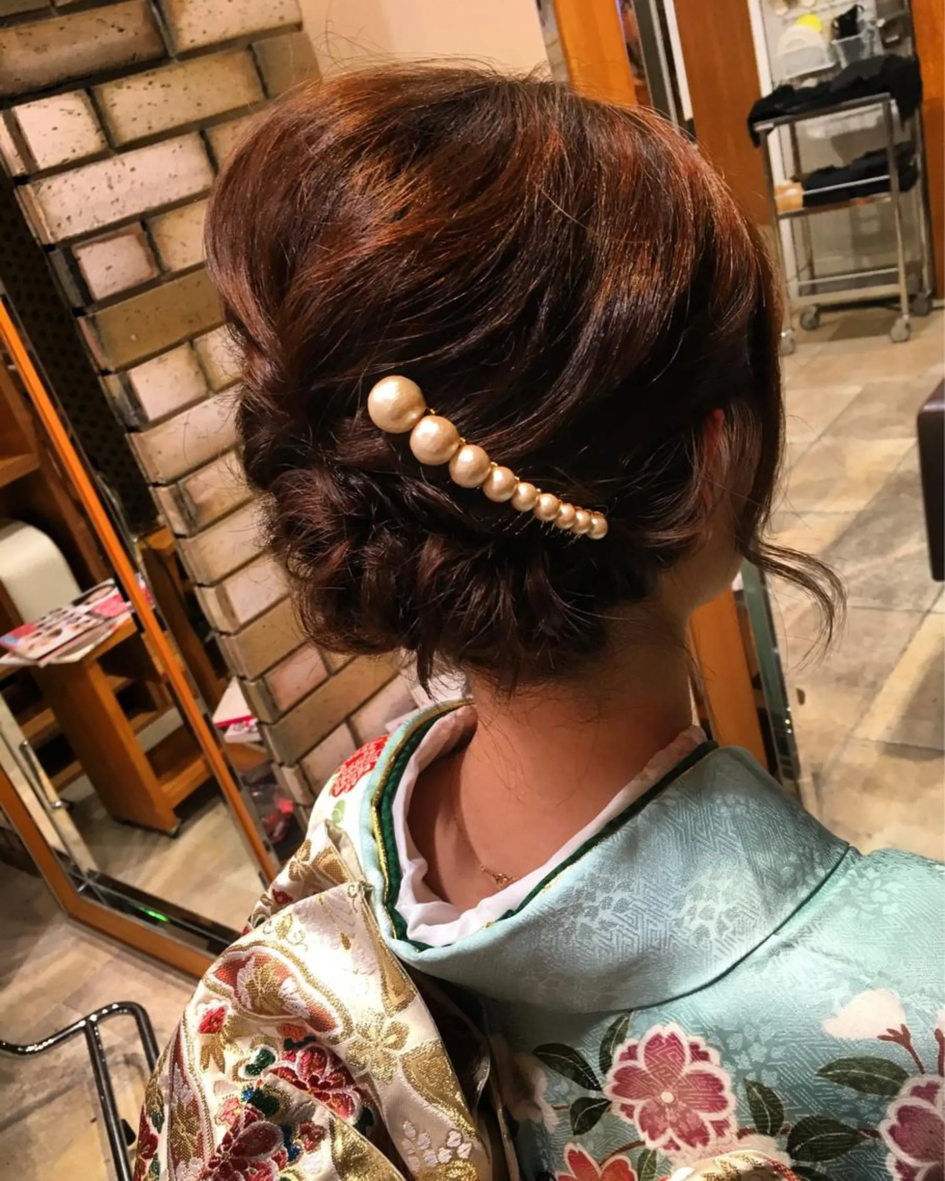 ミディアム ヘアアレンジ 着物ヘア G LUX 清水のマツエク・マツパデザイン