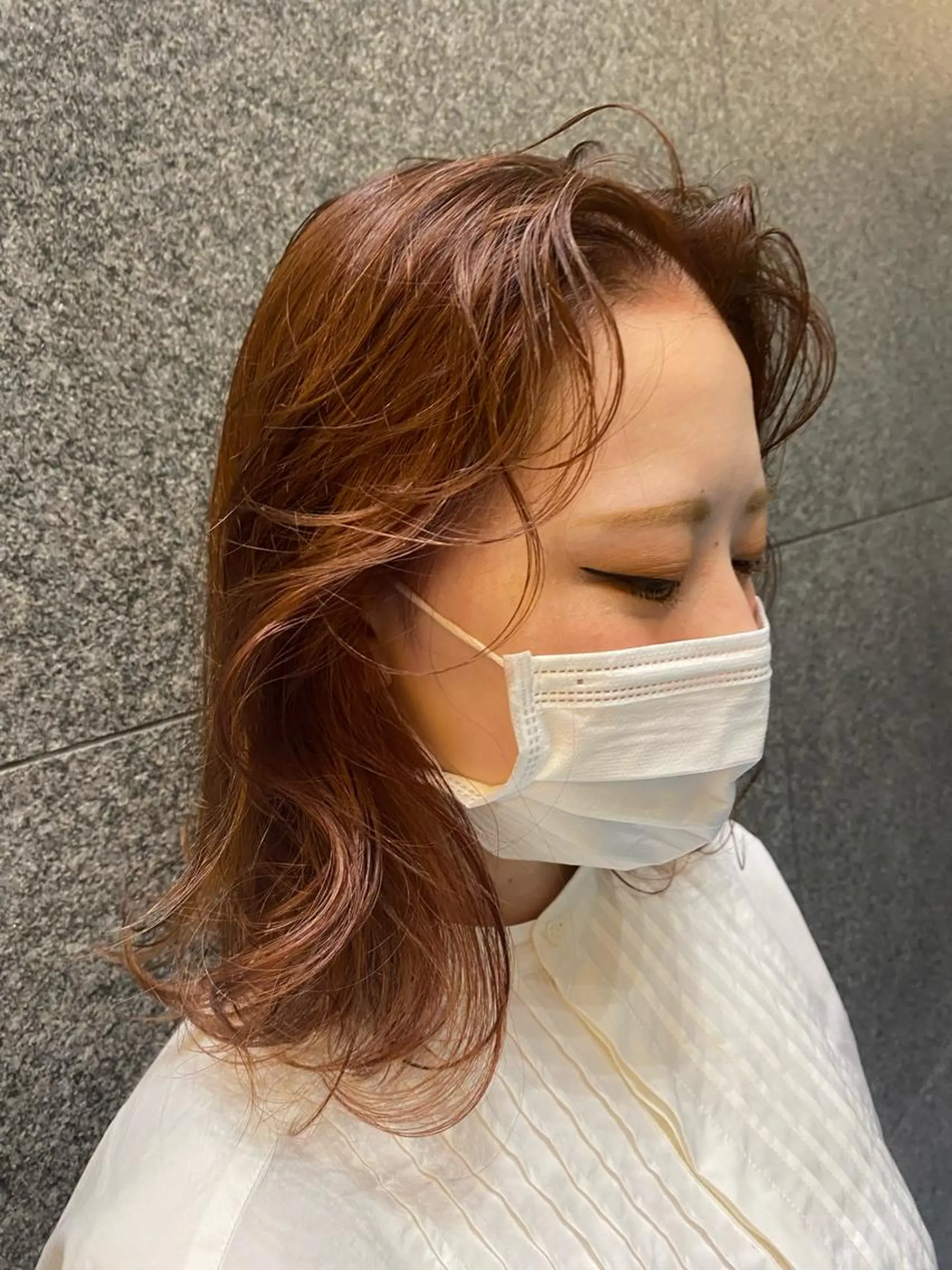 ミディアム デザインカラー/ボブ ブリーチカラー/ユリのヘアスタイル