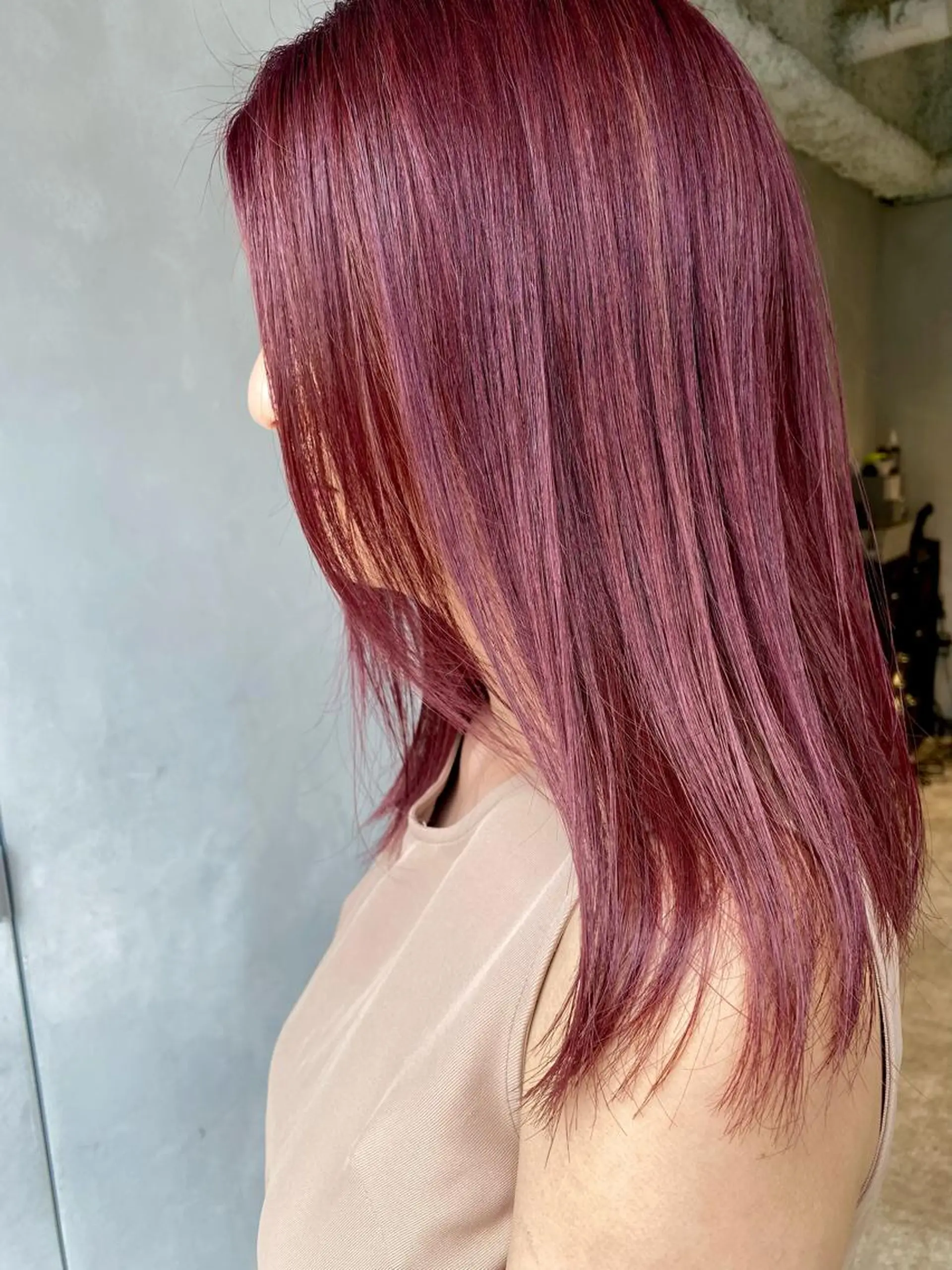 セミロング カラー M IIのヘアスタイル