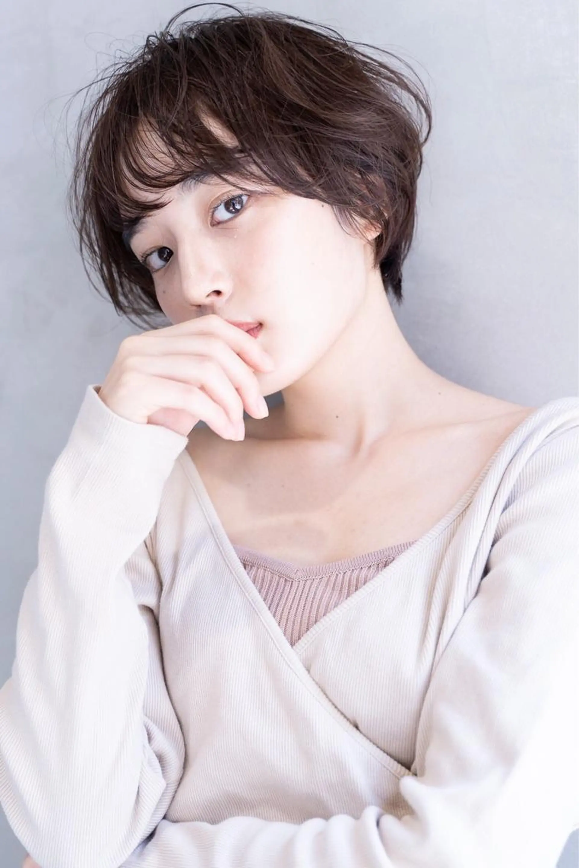 ショート カラー 艶髪/レイヤーカット 髪質改善/清水のヘアスタイル