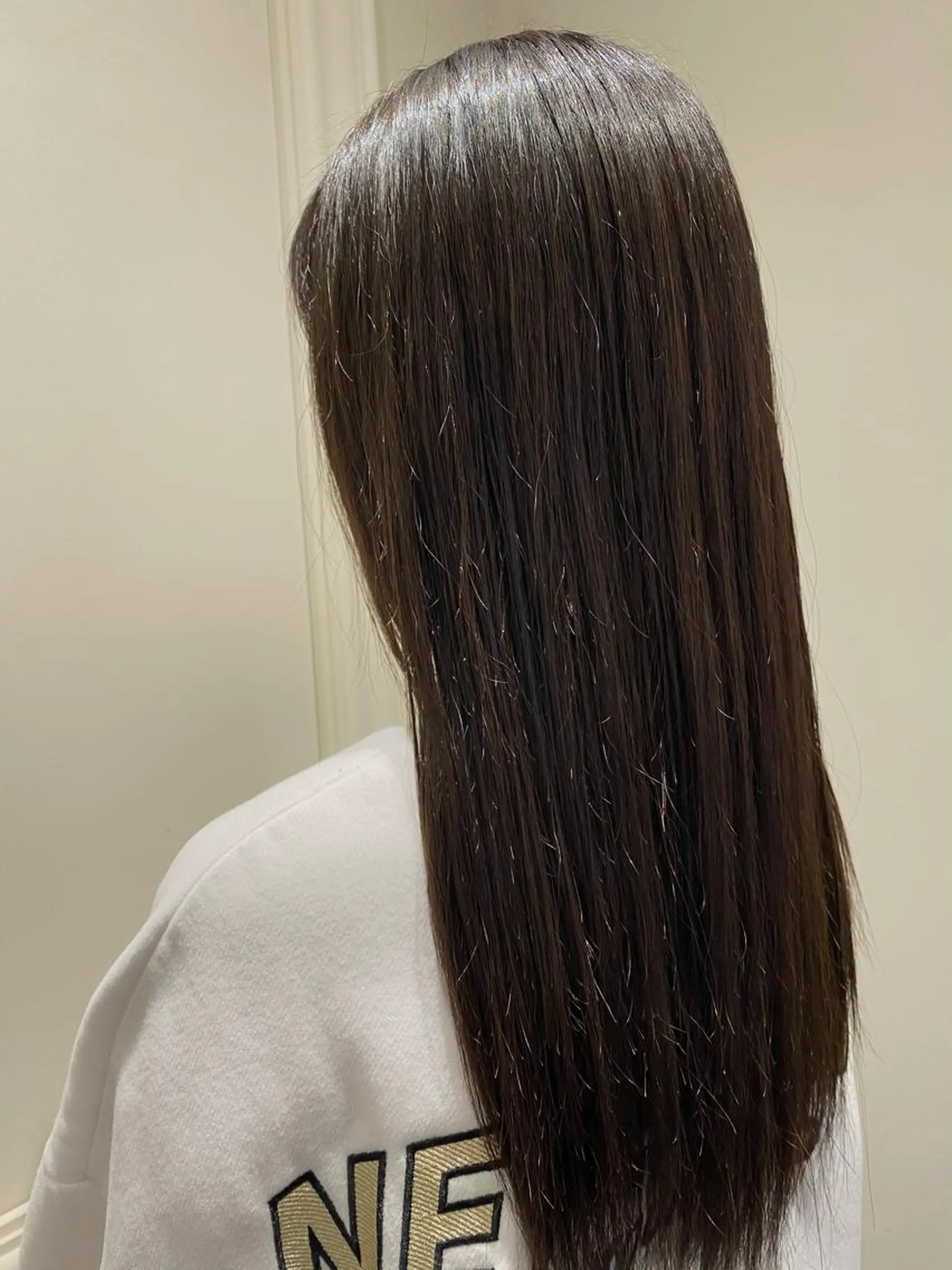 ロング パーマ ストレートパーマ グレージュ/レイヤー /韓国ヘア/RISAのヘアスタイル