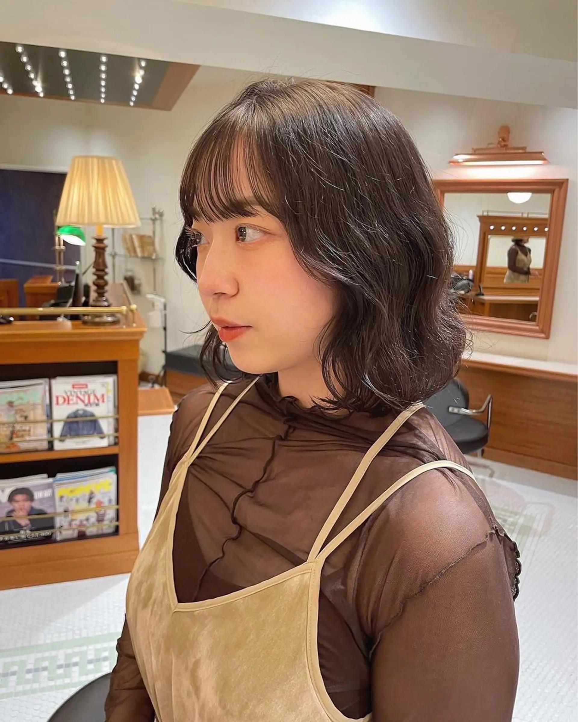 ミディアム カラー une所属・kunimi harukaのヘアスタイル