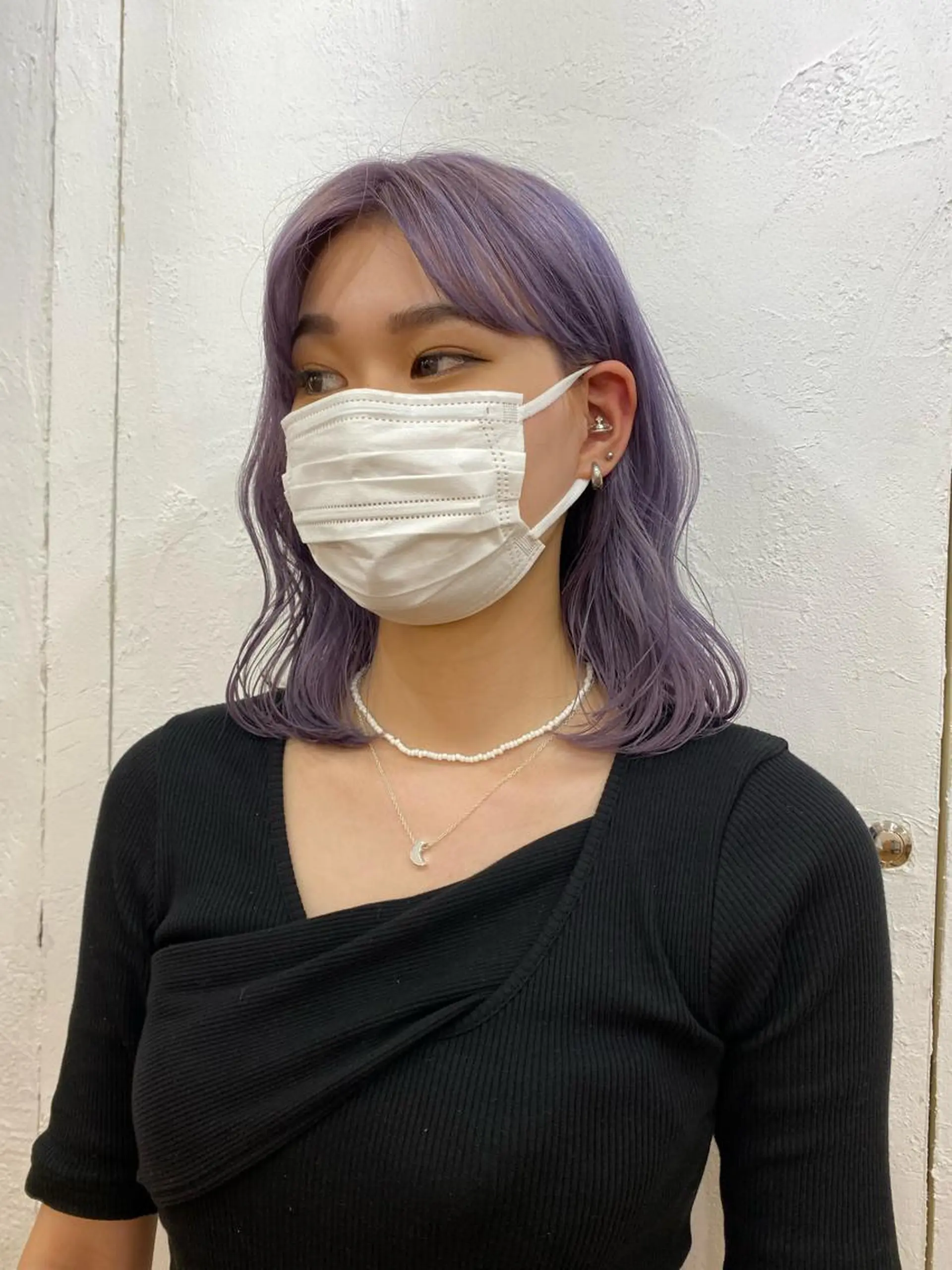 ミディアム カラー パーマ、髪質改善 菊地美月のヘアスタイル