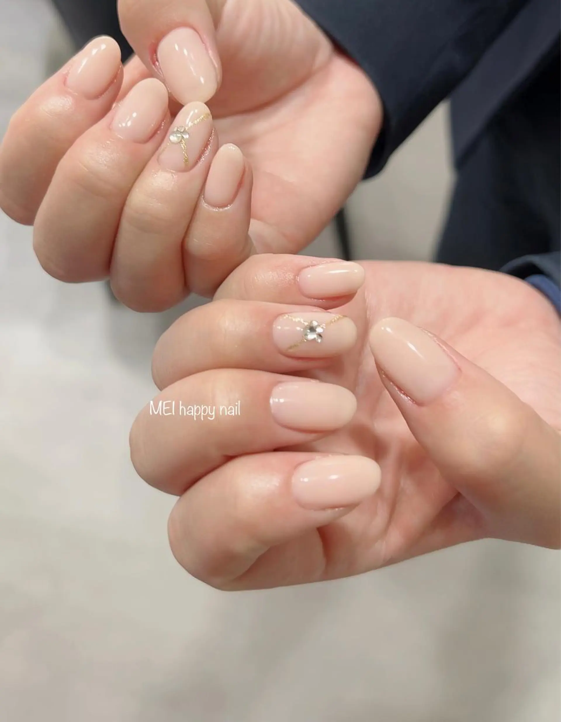 ネイル 北浦和 自爪育成ケアのネイルデザイン